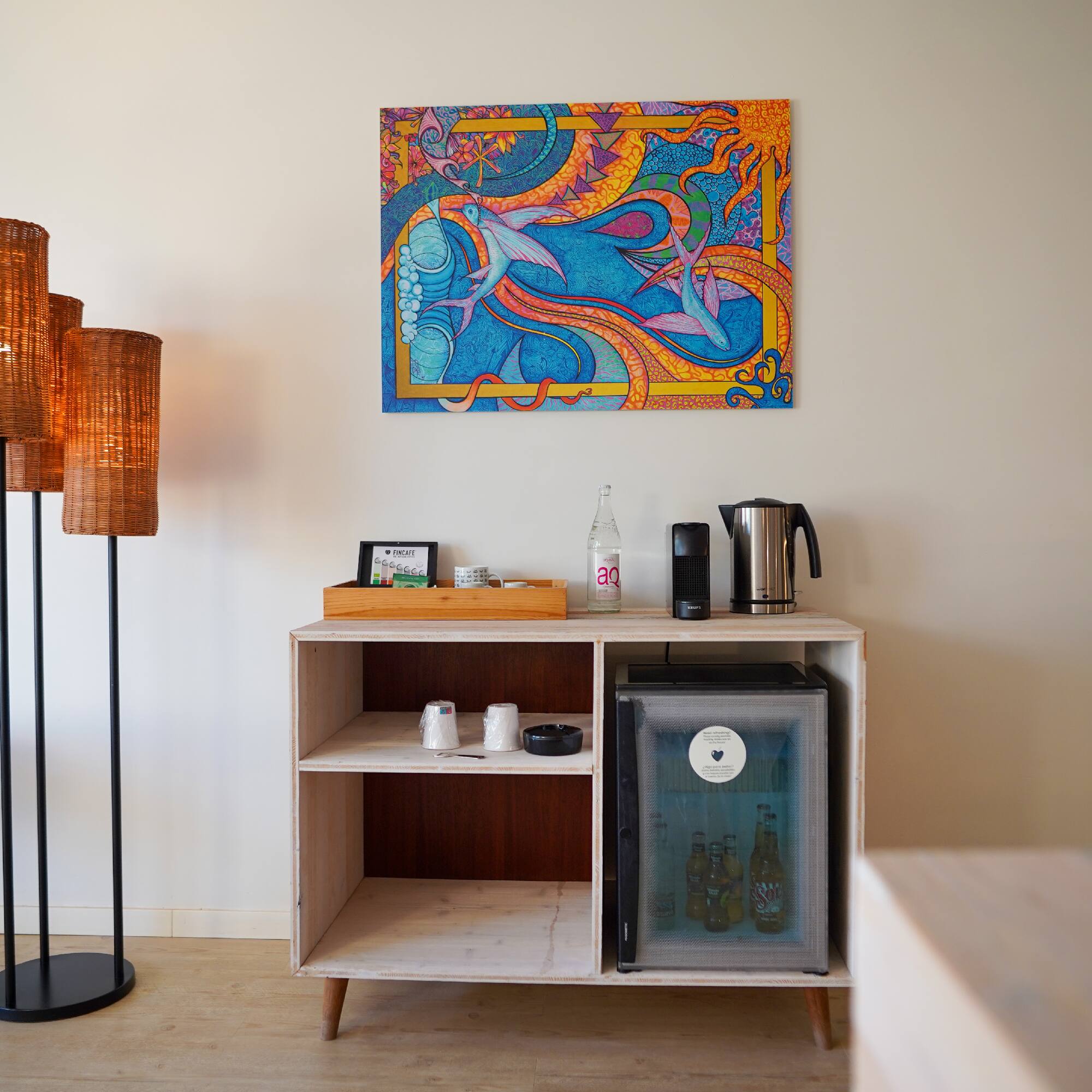 a painting on the wall