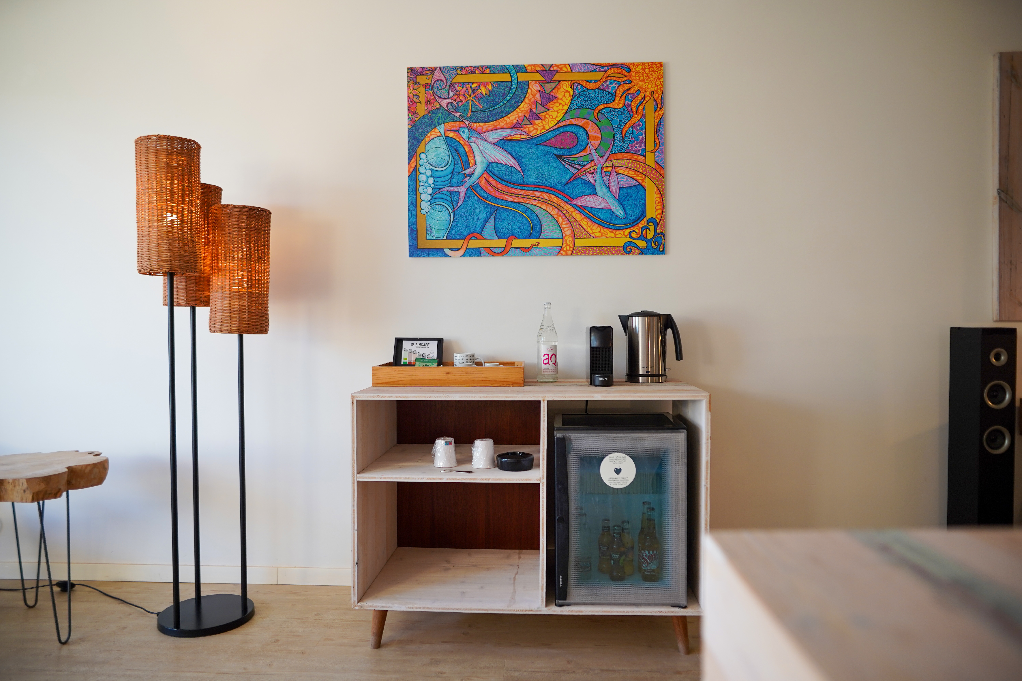 a painting on the wall