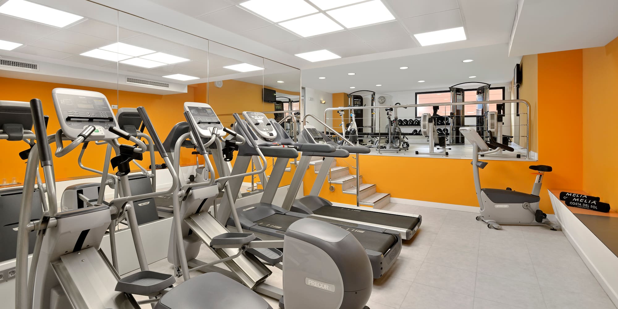 a room with exercise equipment