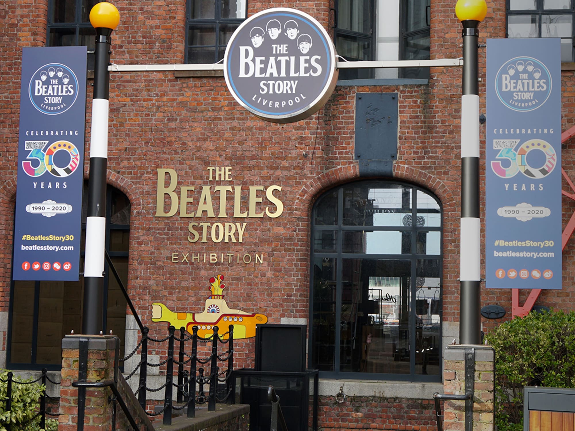 Beatles Story Liverpool exhibition with Yellow Submarine and 30th anniversary.