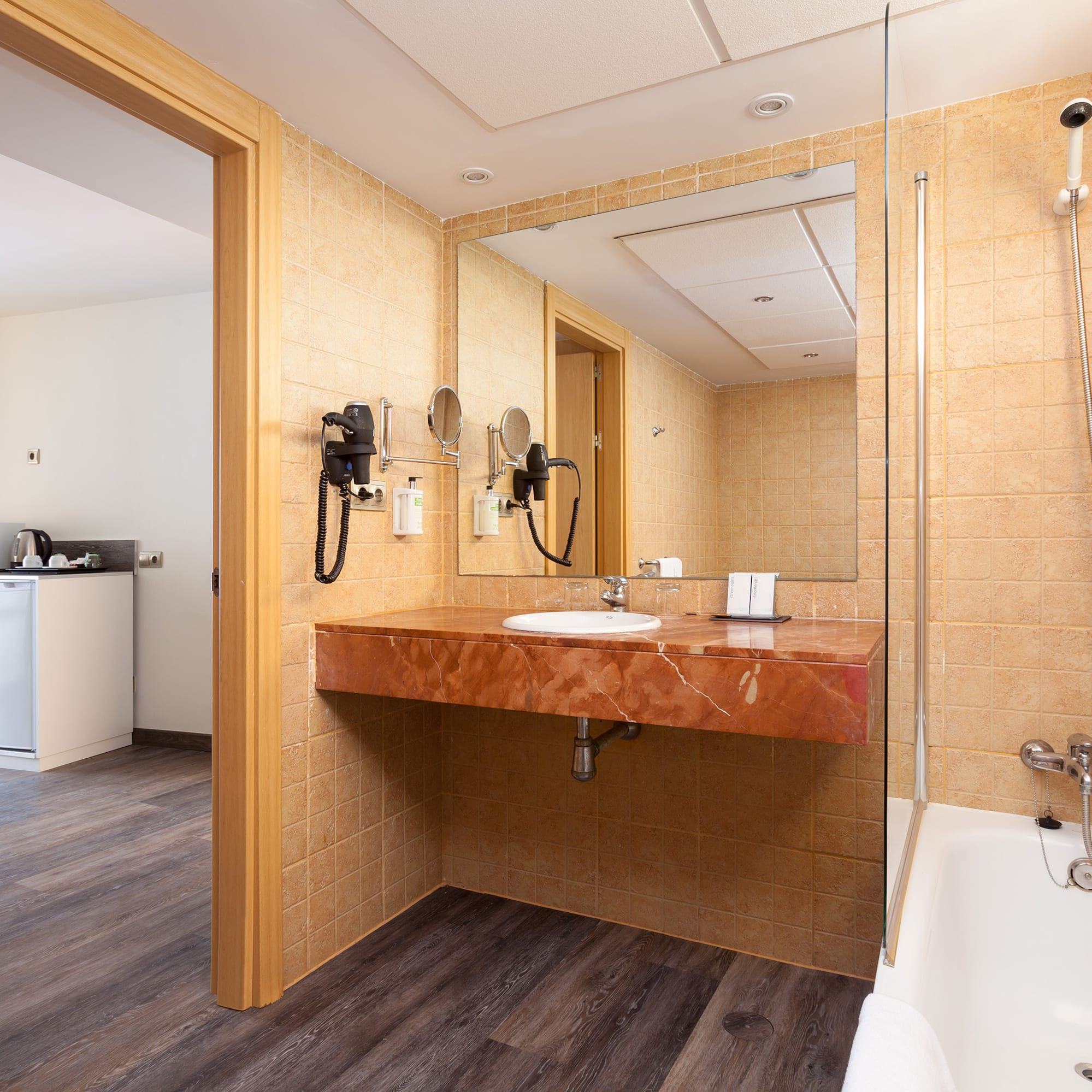 a bathroom with a sink and a bathtub