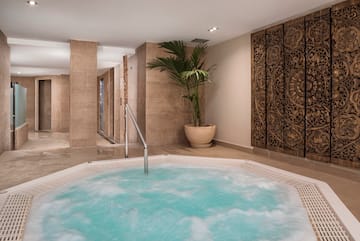 a hot tub inside a room