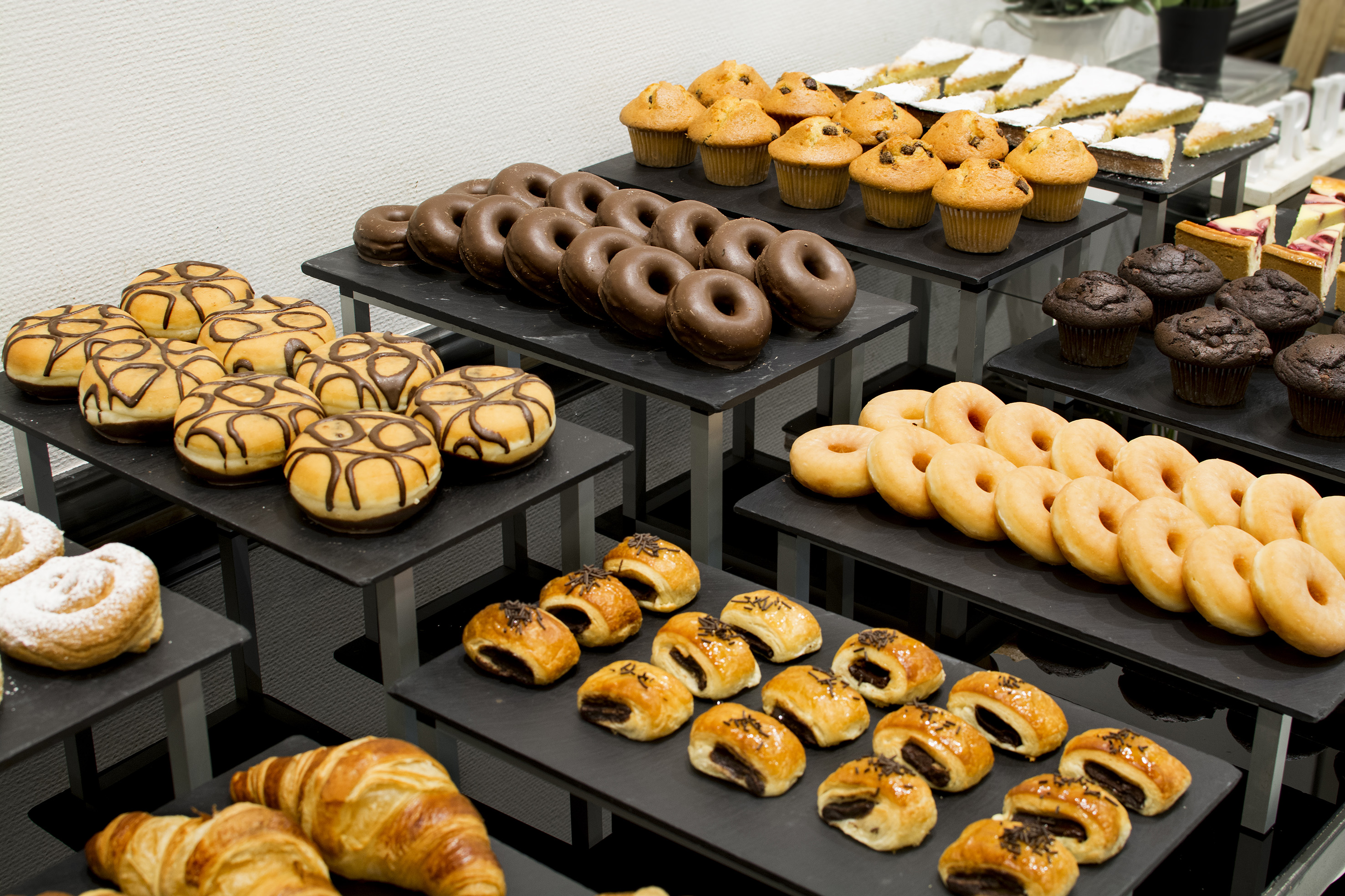 a table full of pastries and pastries