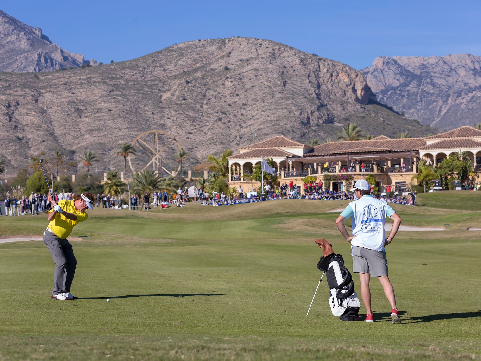 a group of people playing golf