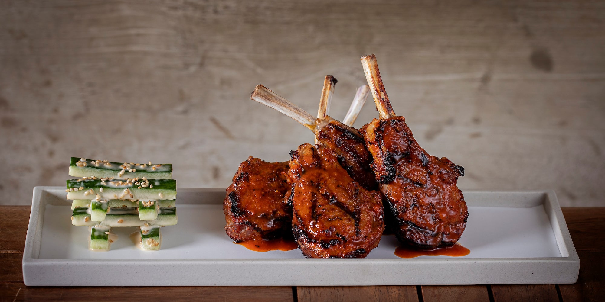 a plate of food on a table
