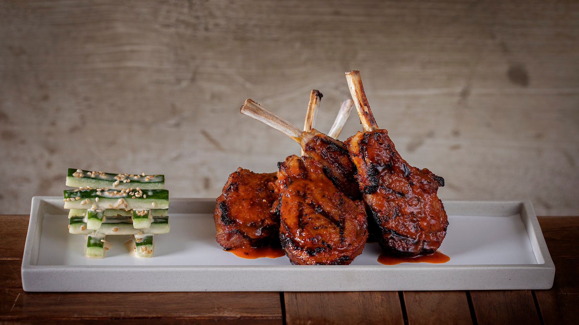 a plate of food on a table