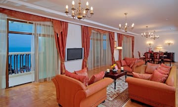 a living room with a couch and a tv