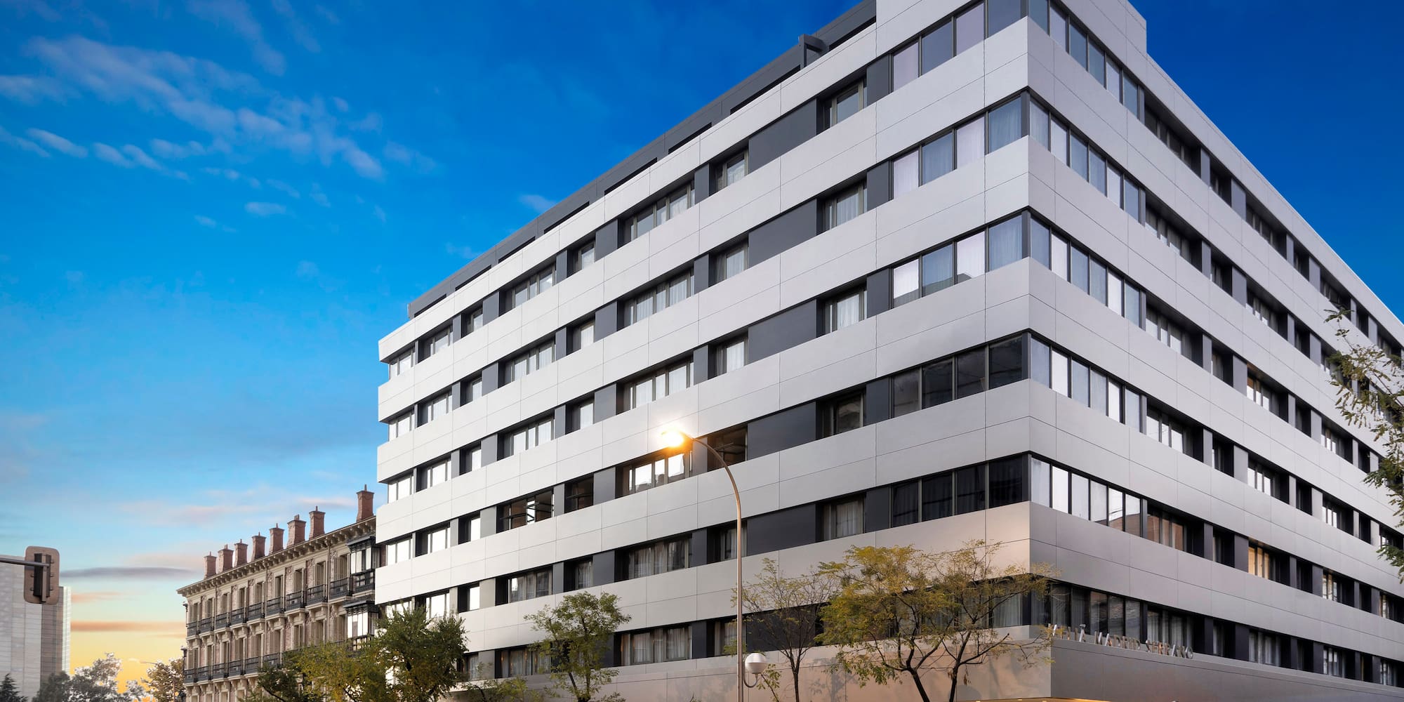 a building with many windows