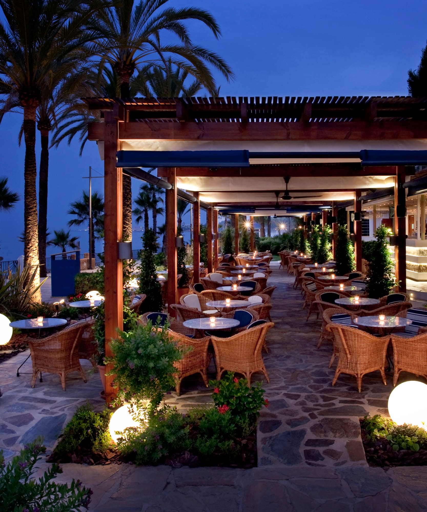 a restaurant with tables and chairs