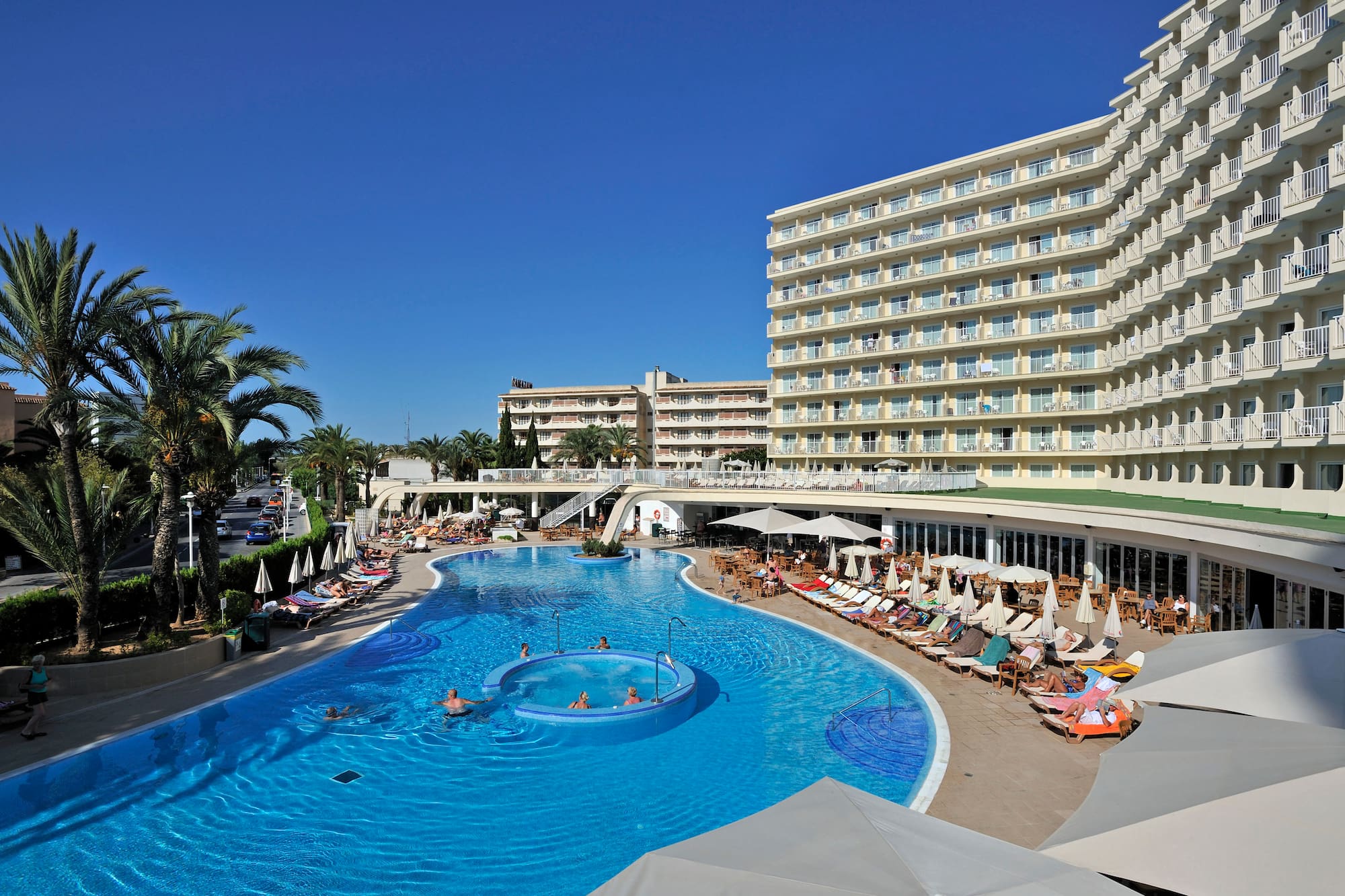 a pool with people in it