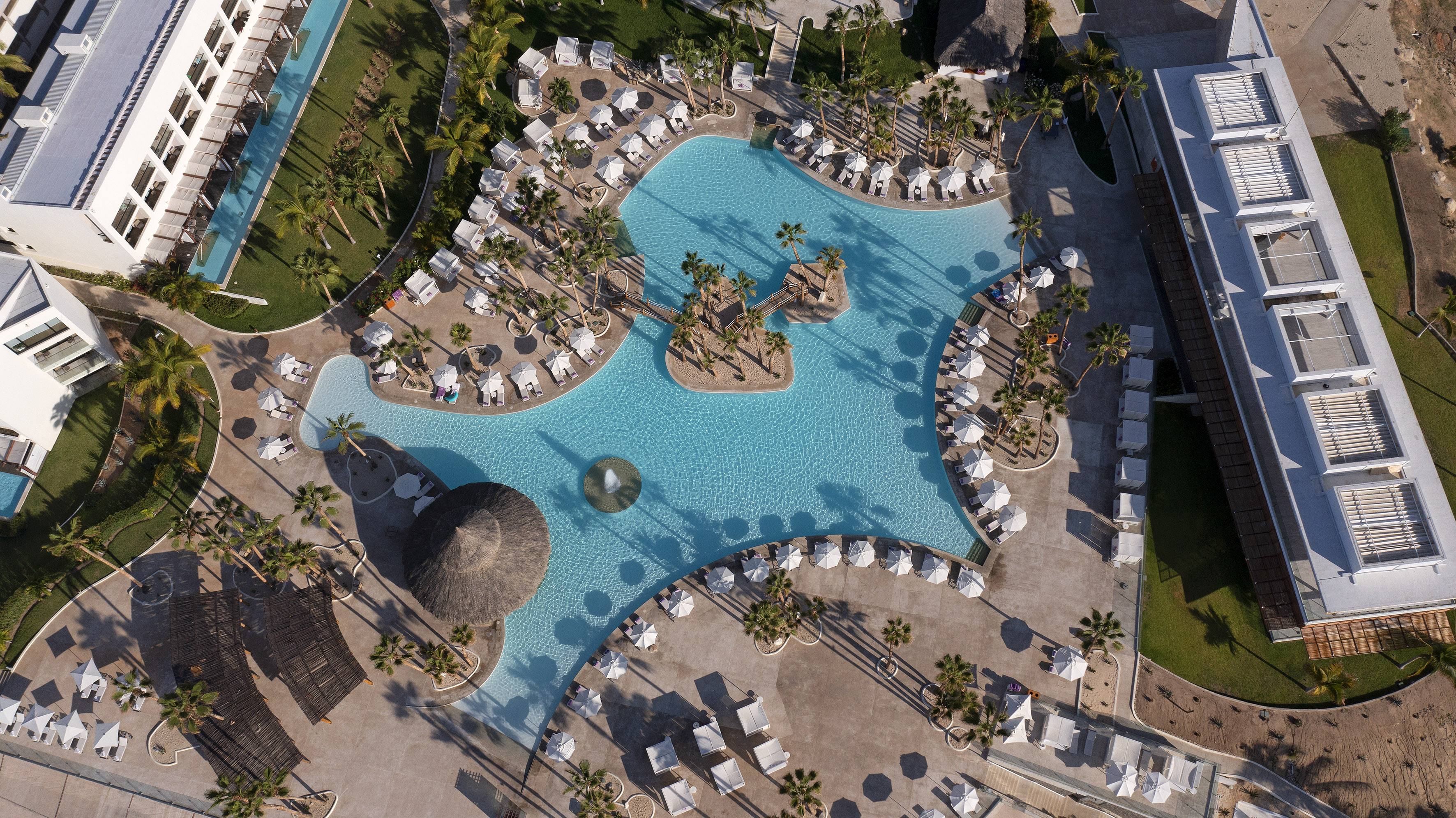 an aerial view of a resort