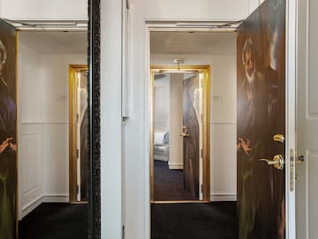 a door with a painting on it