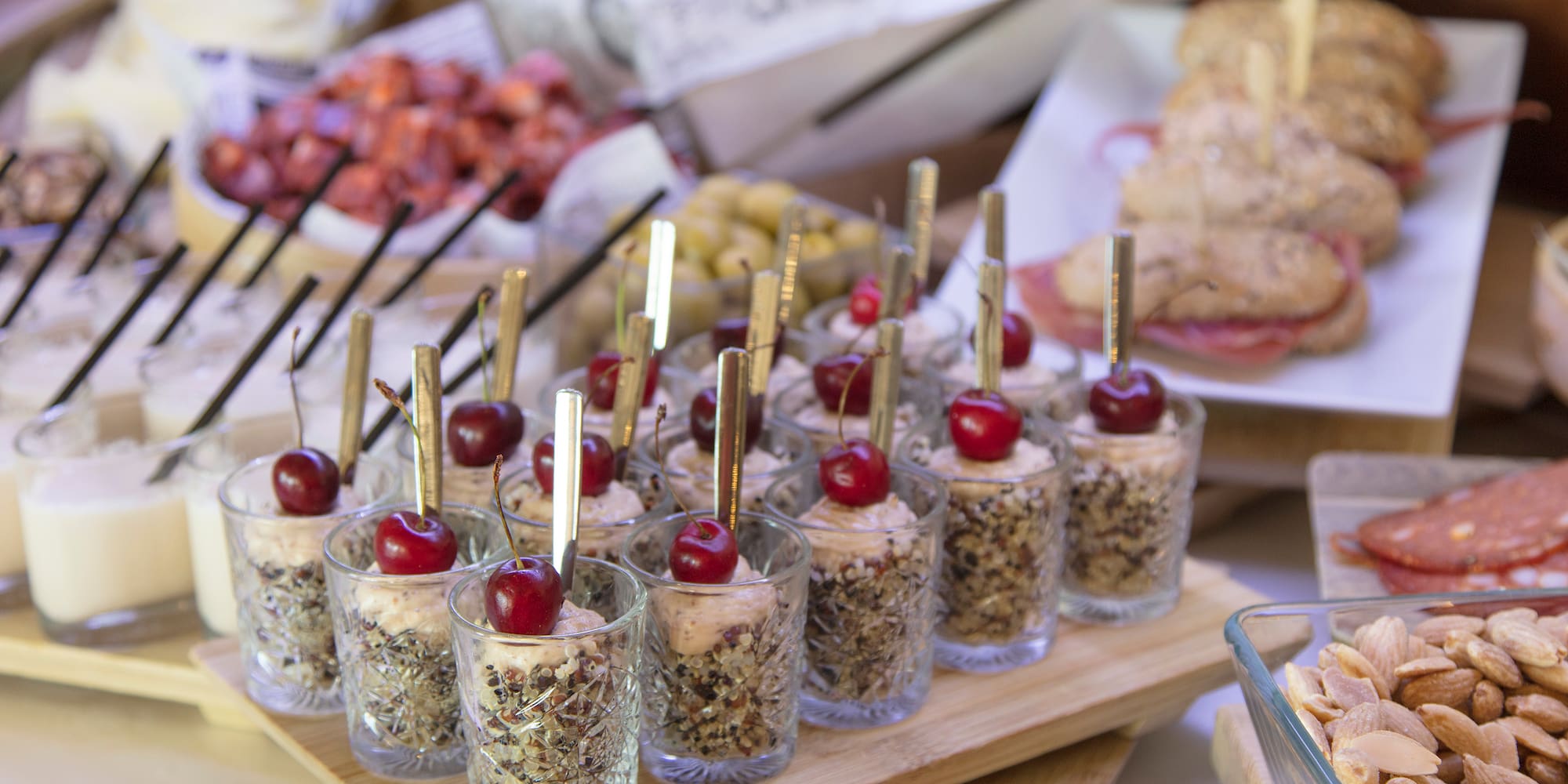 a tray of food on a table