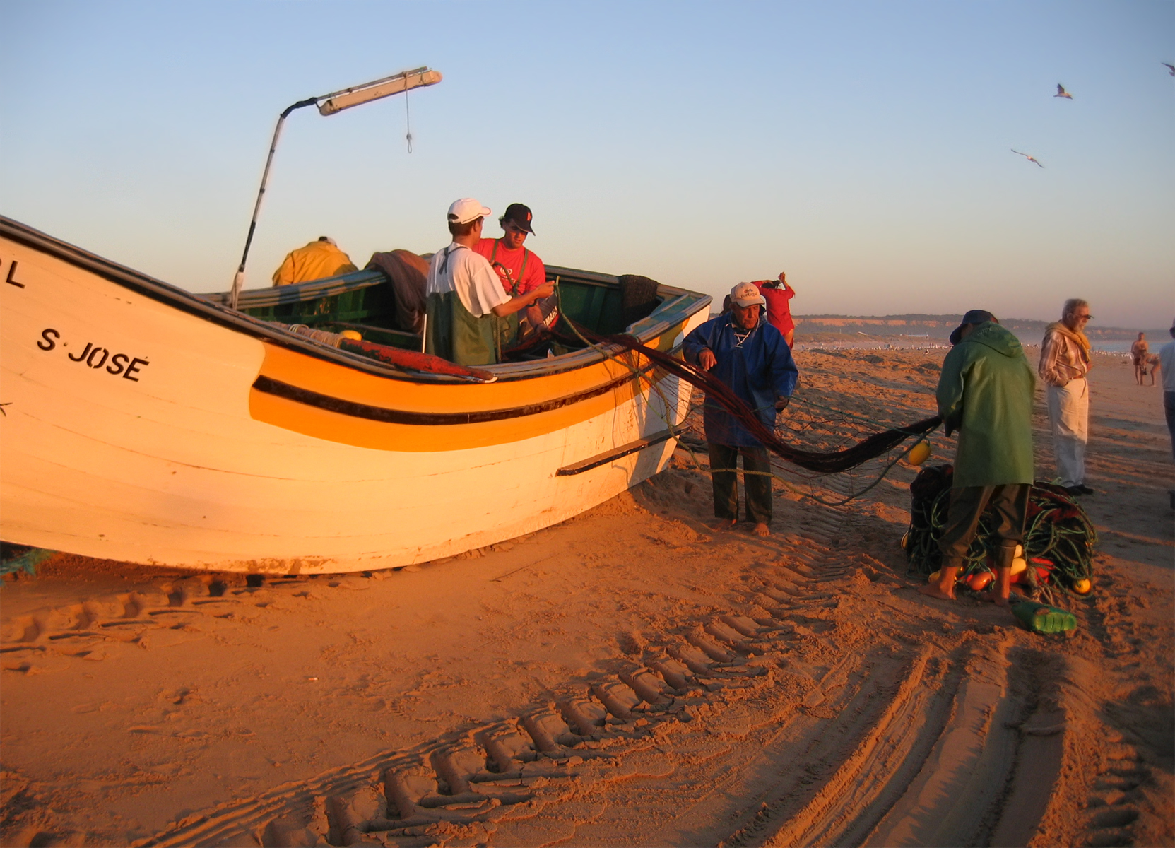 a group of people on a boat