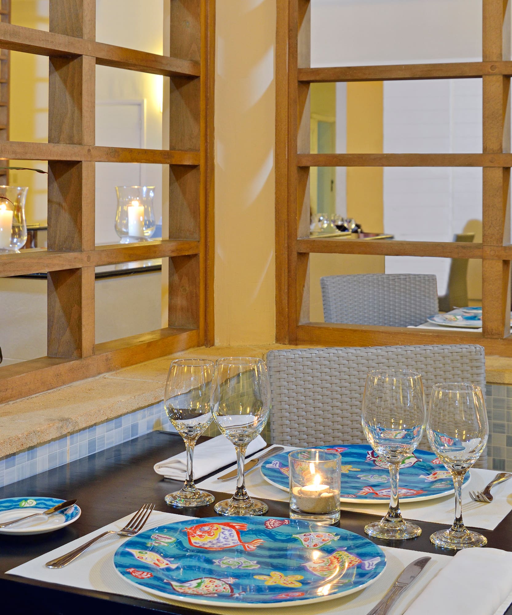 a table set for a dinner party