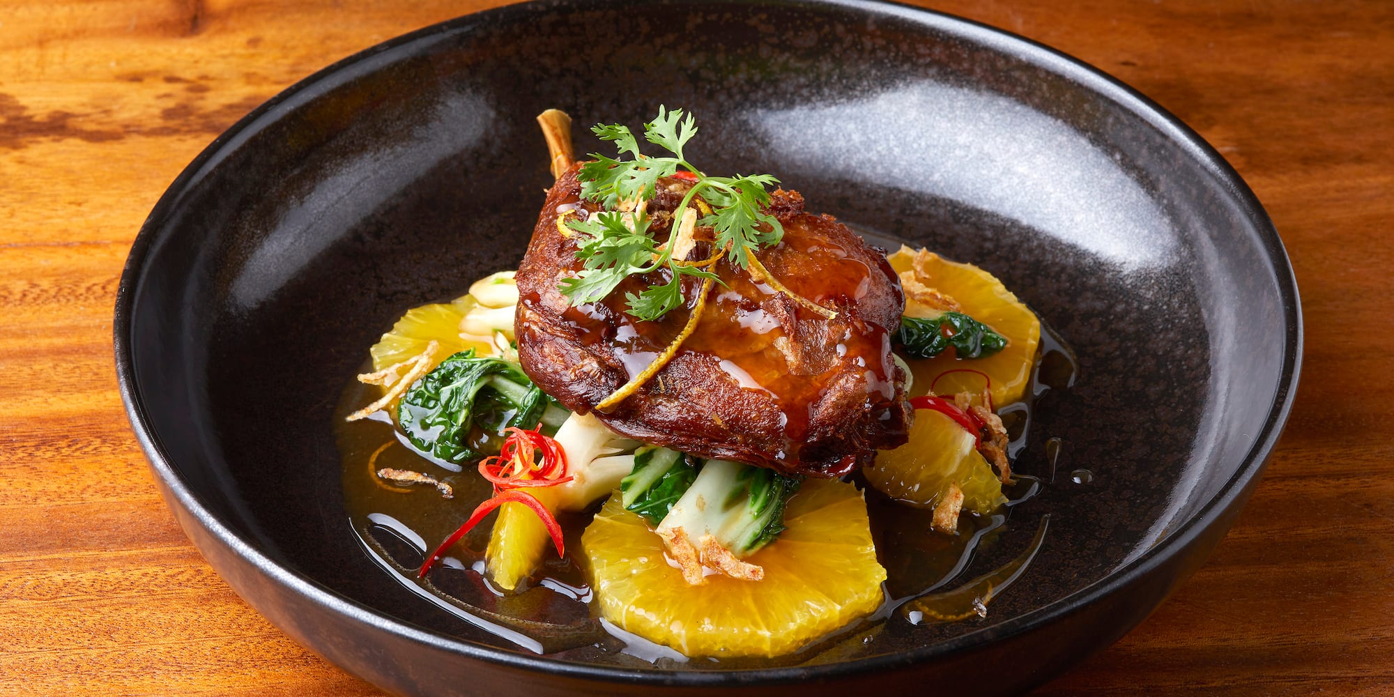 a plate of food on a table