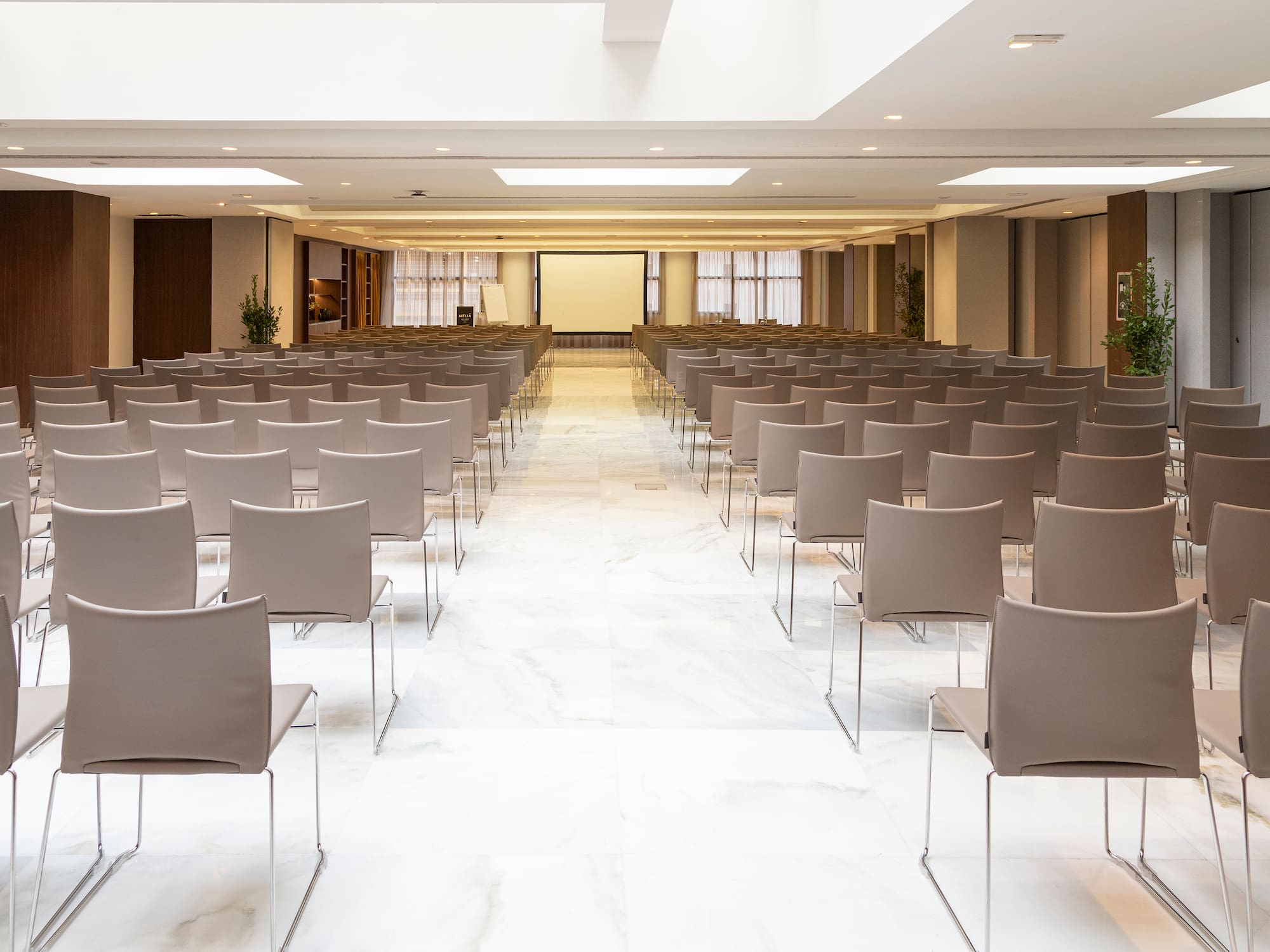 a room with many chairs