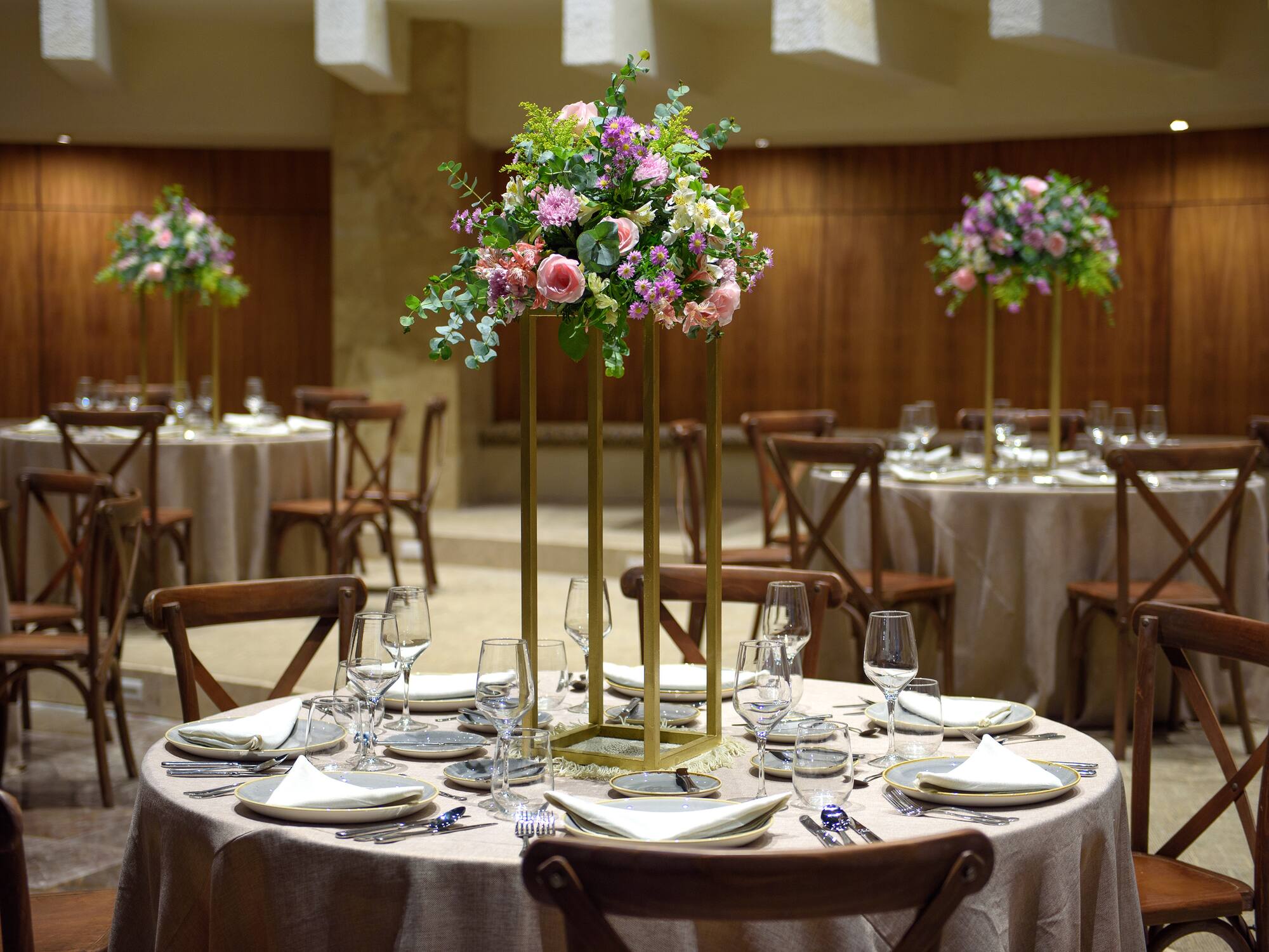 a table set for a dinner party