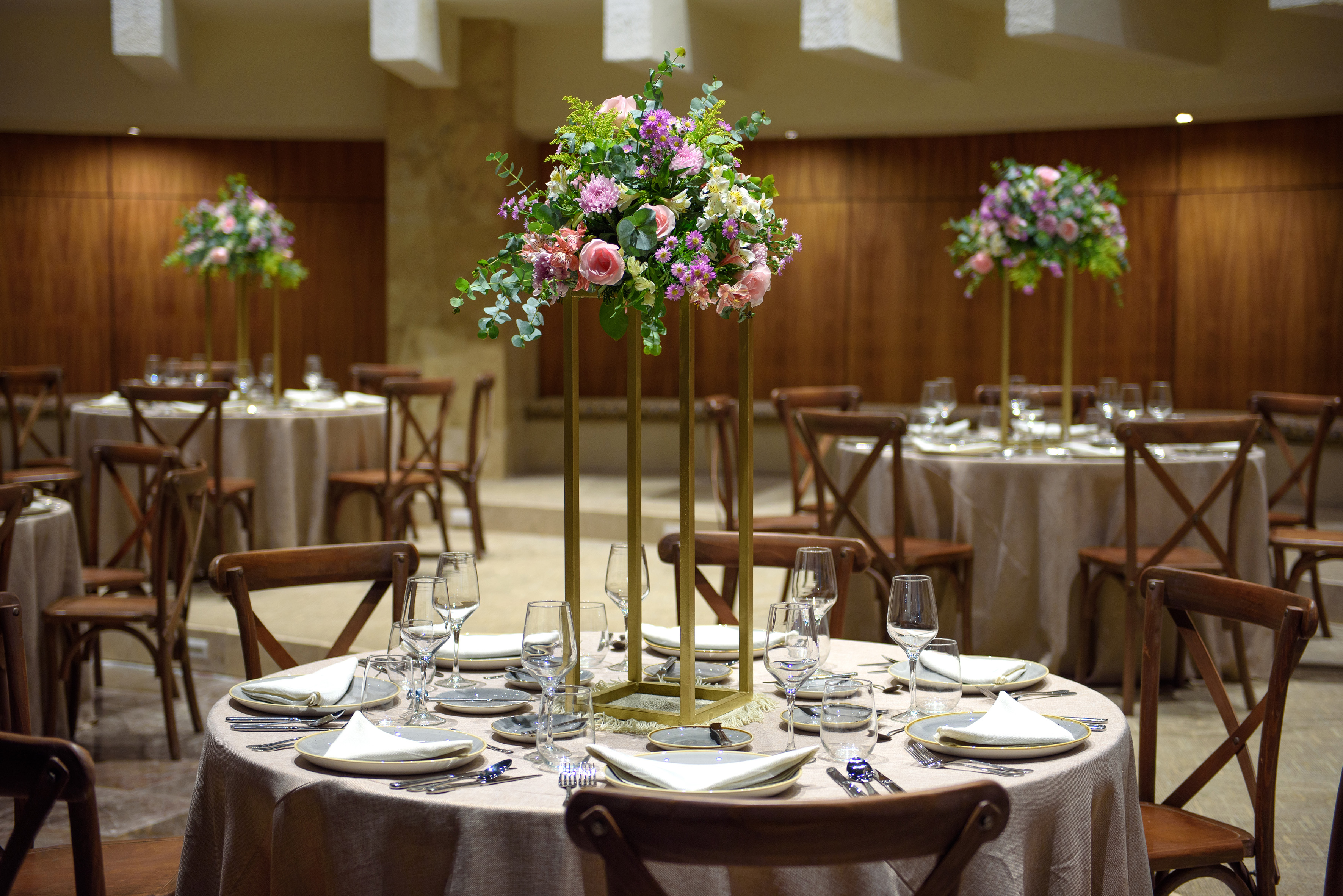 a table set for a dinner party