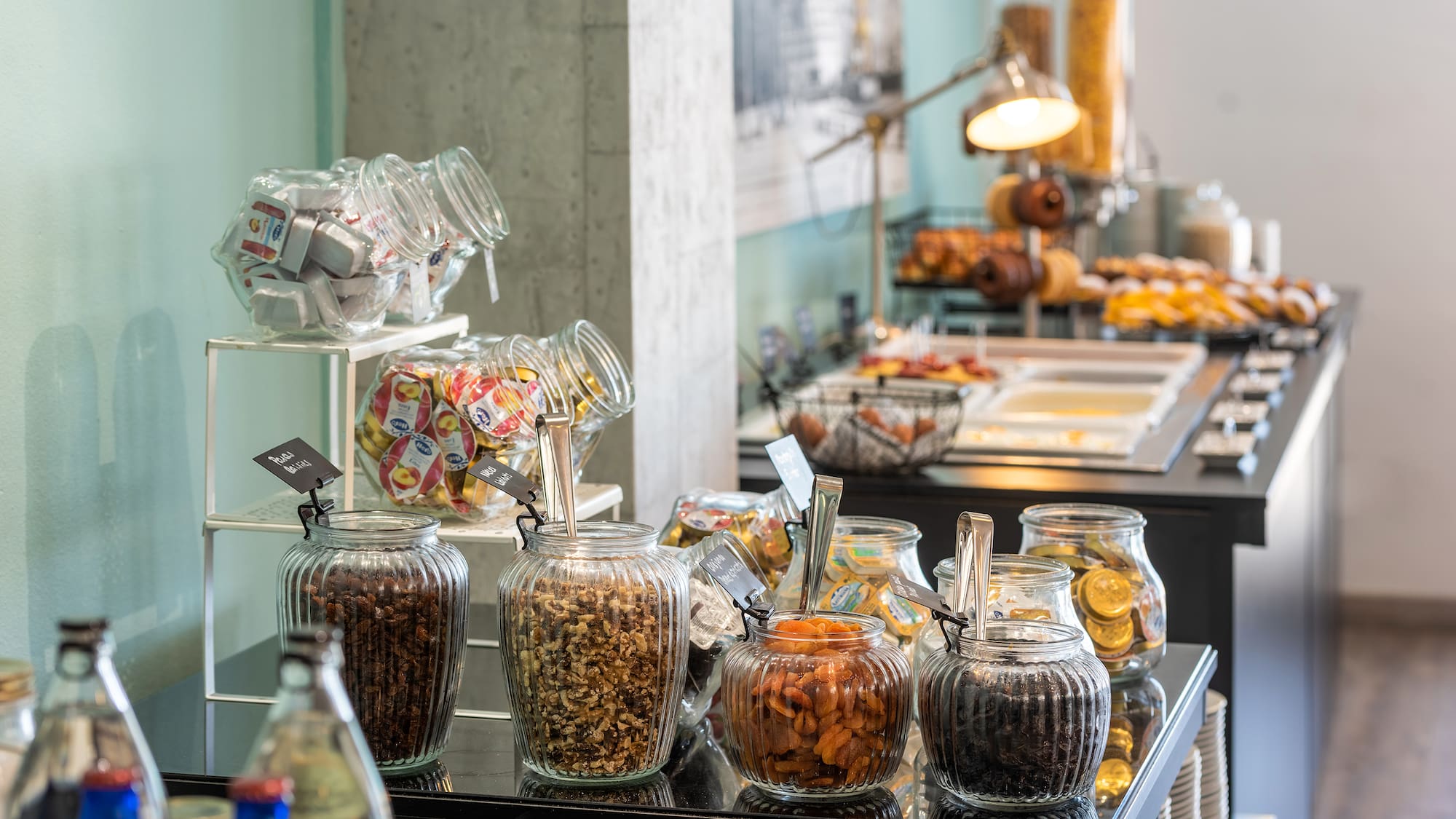 a display of food in a store