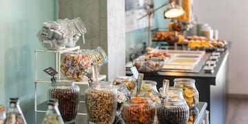 a display of food in a store