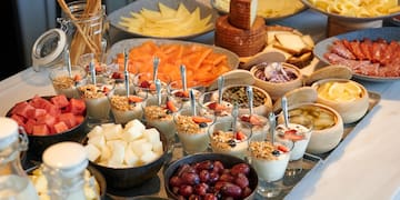 a table full of food