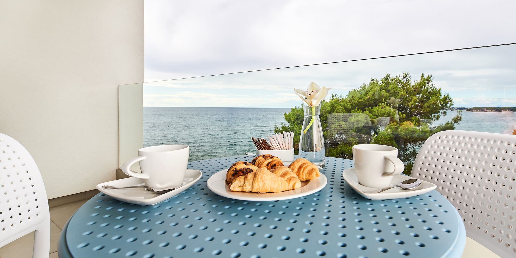 a table with food on it