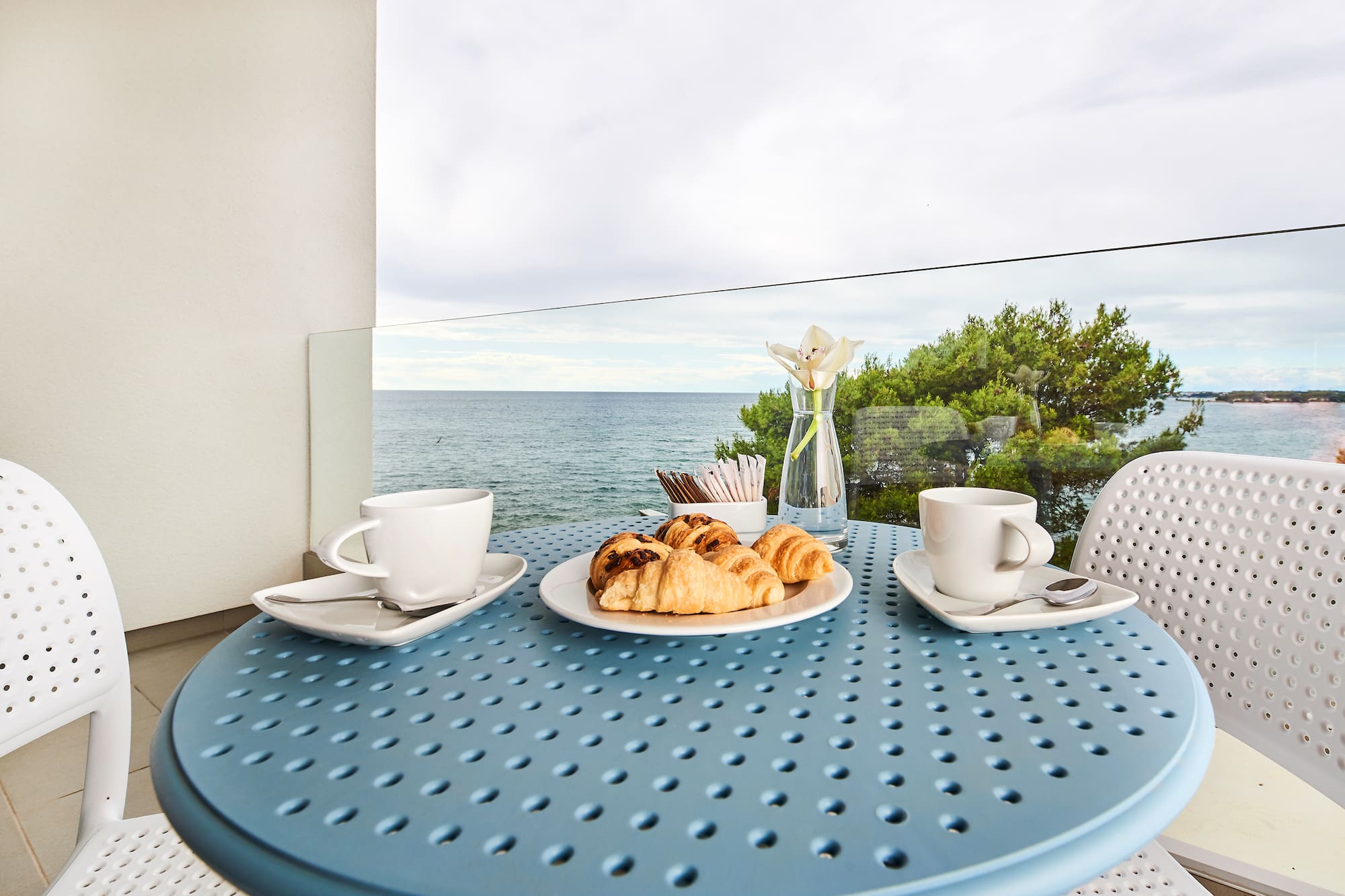 a table with food on it