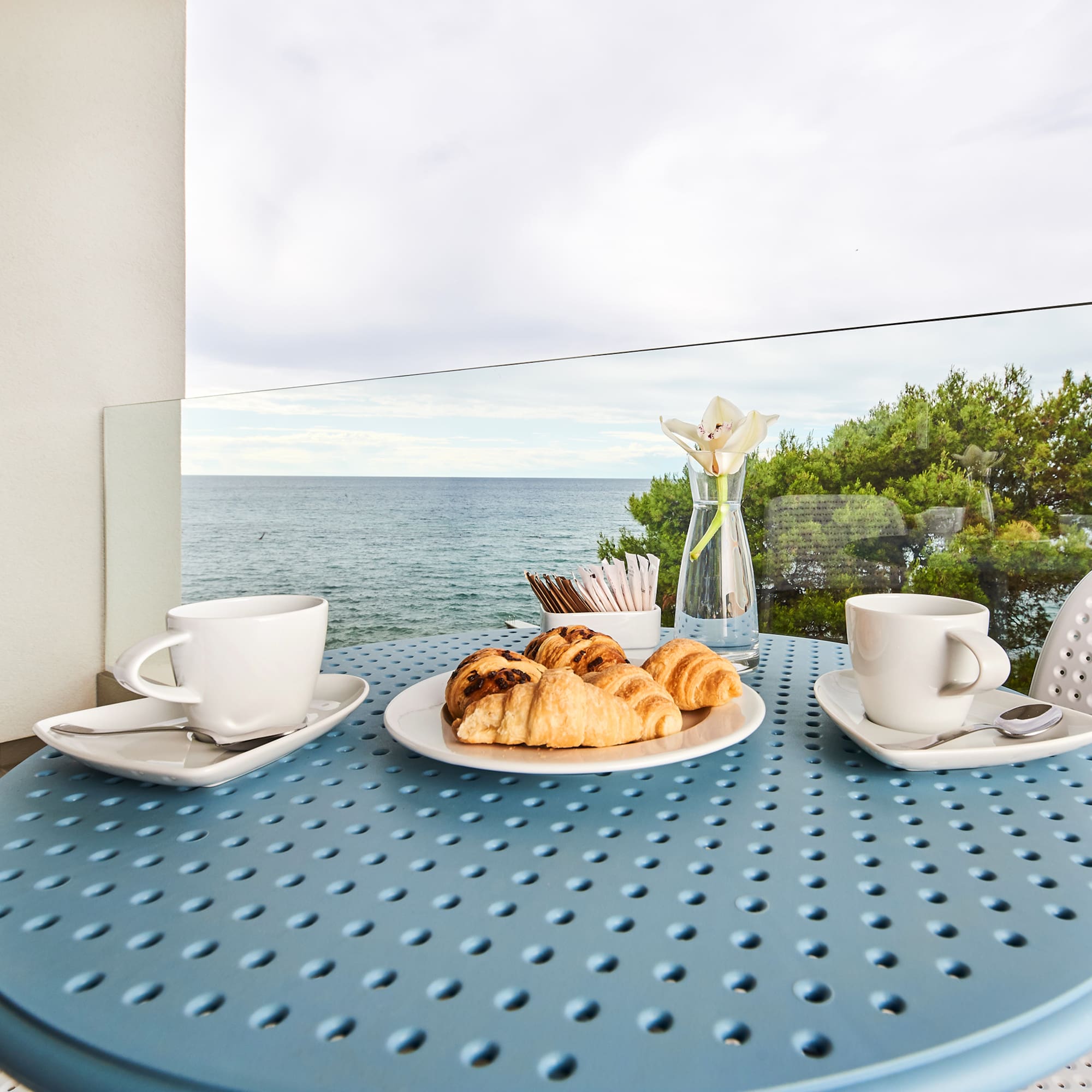 a table with food on it