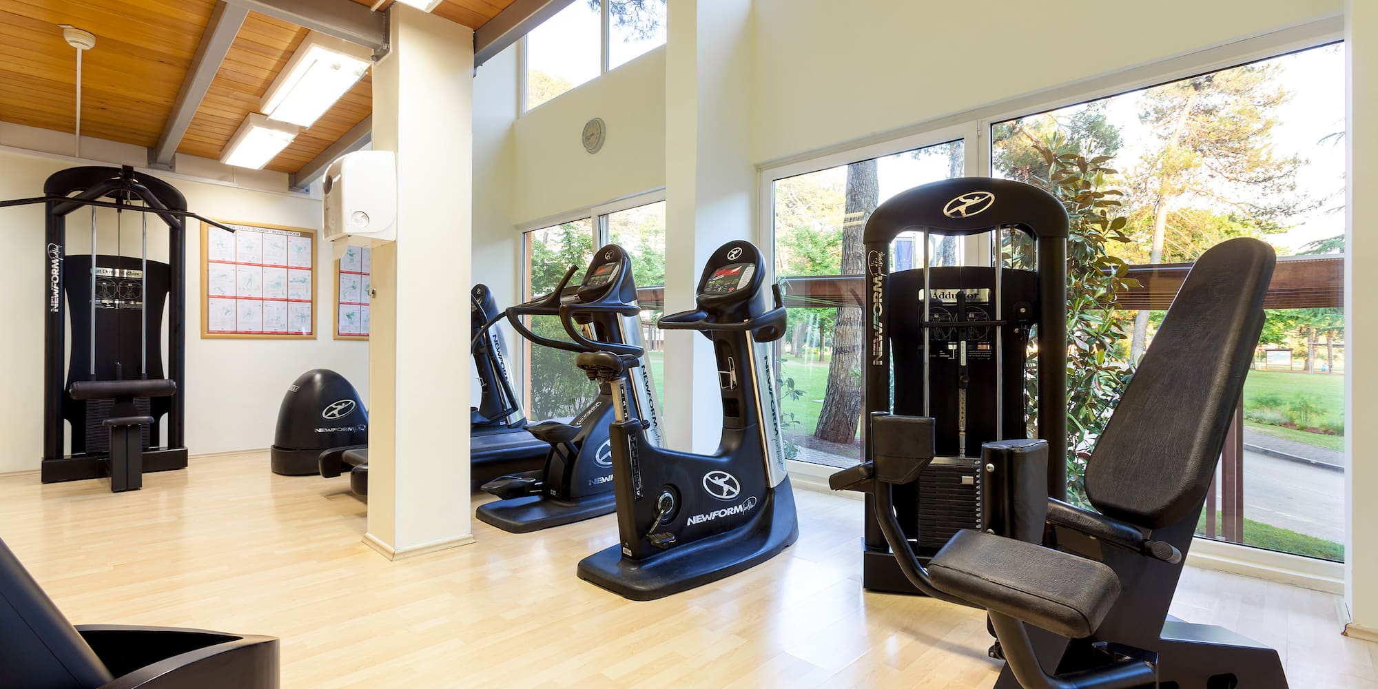 a room with exercise equipment