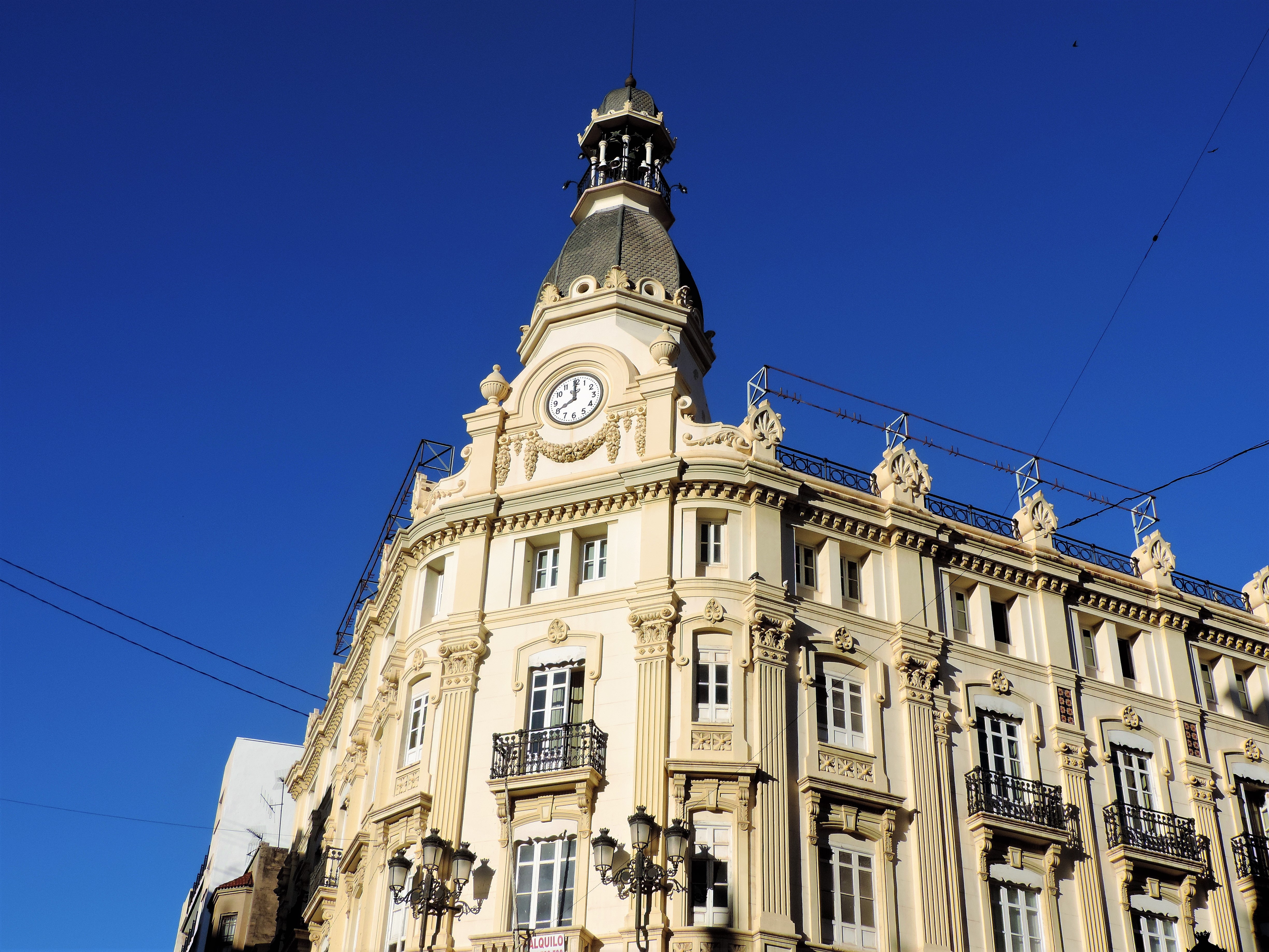 a building with a clock on top