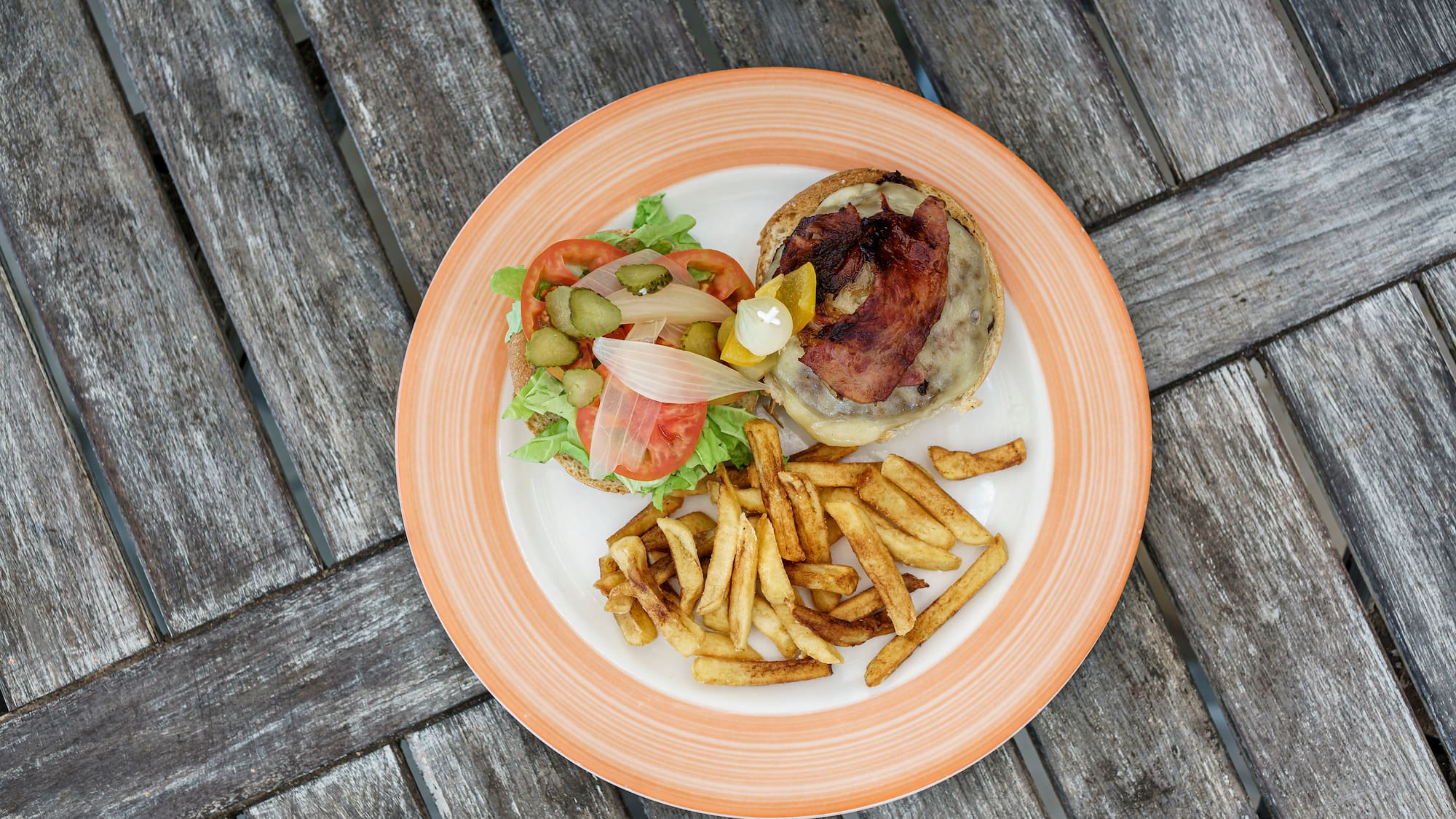 a plate of food on a table