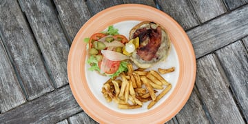 a plate of food on a table
