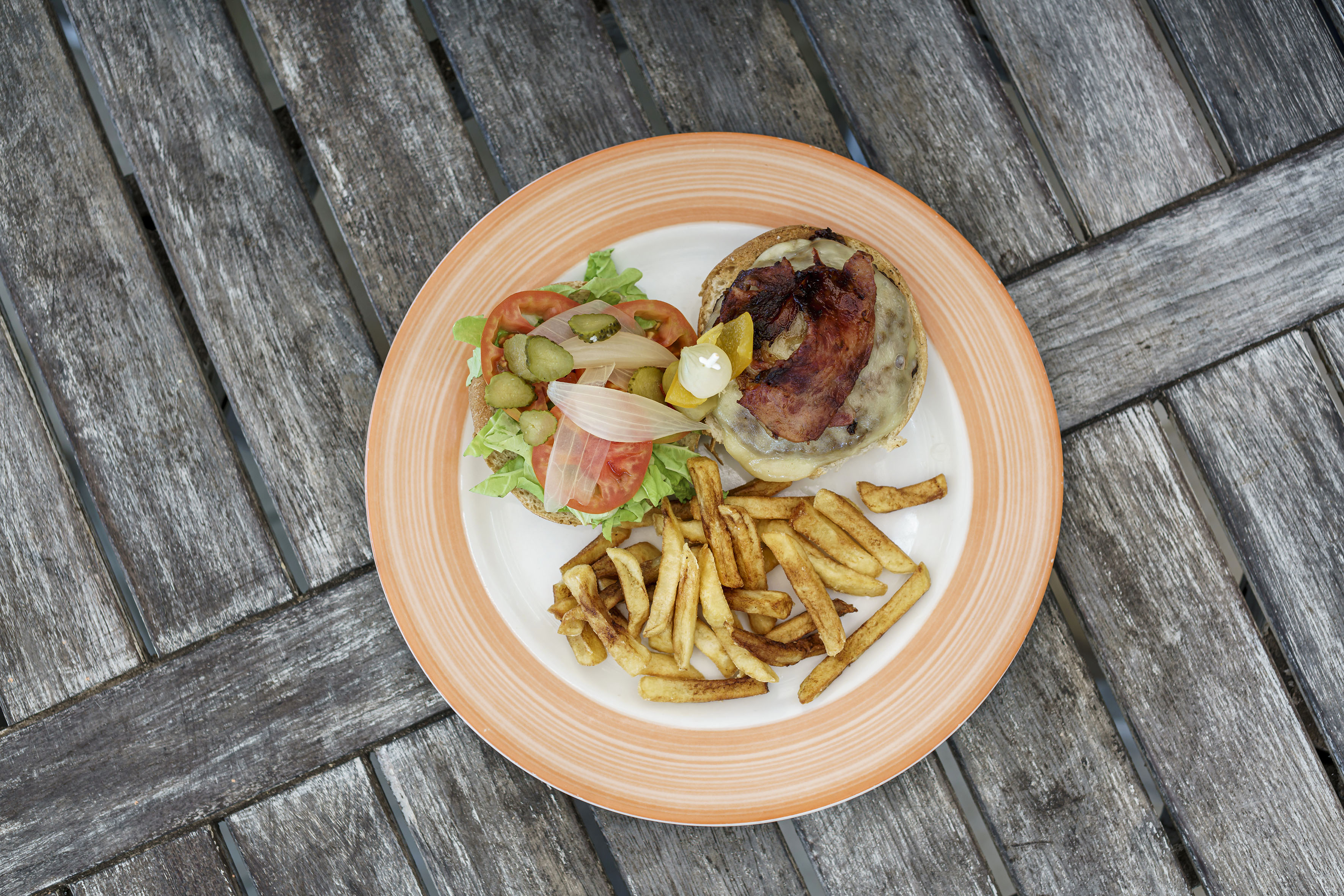 a plate of food on a table