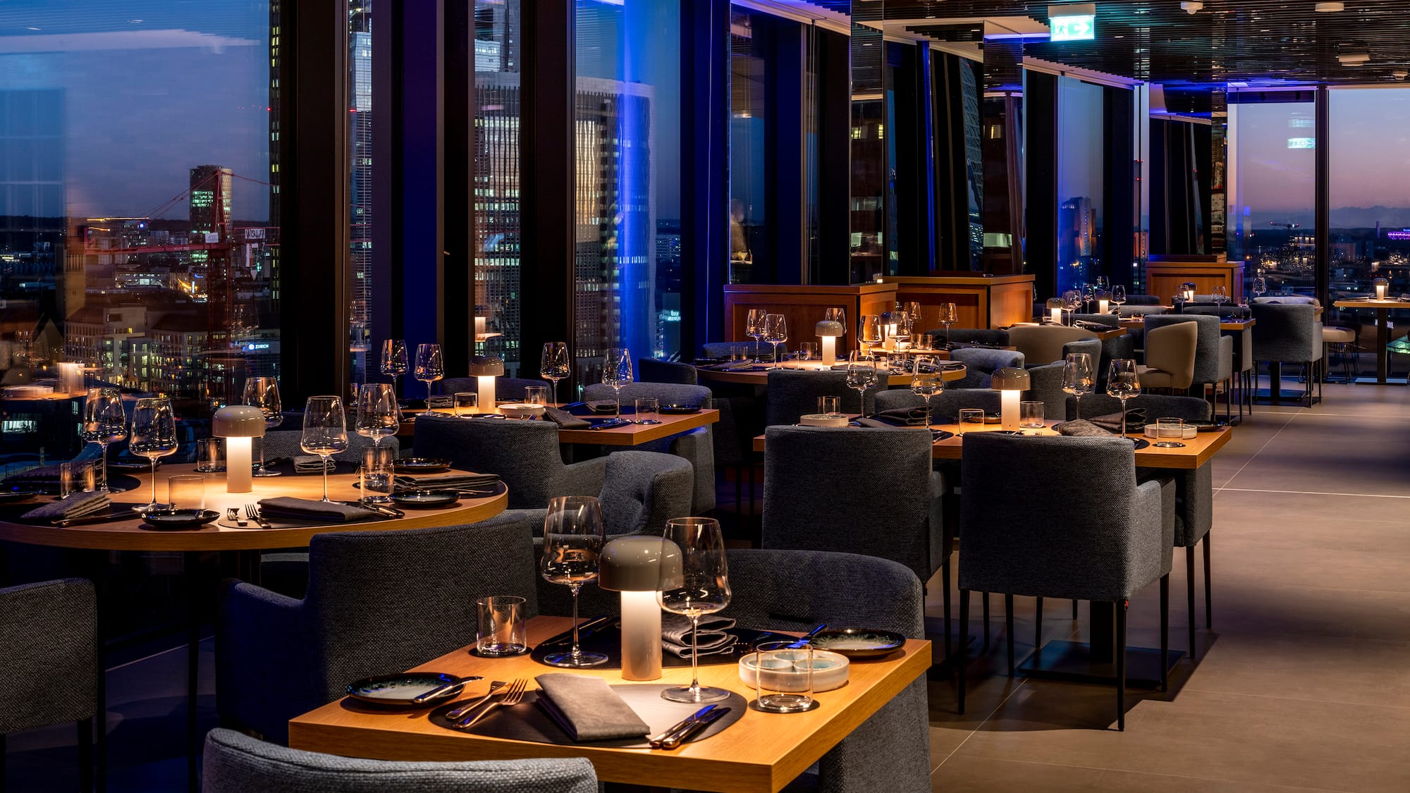 a restaurant with tables and chairs