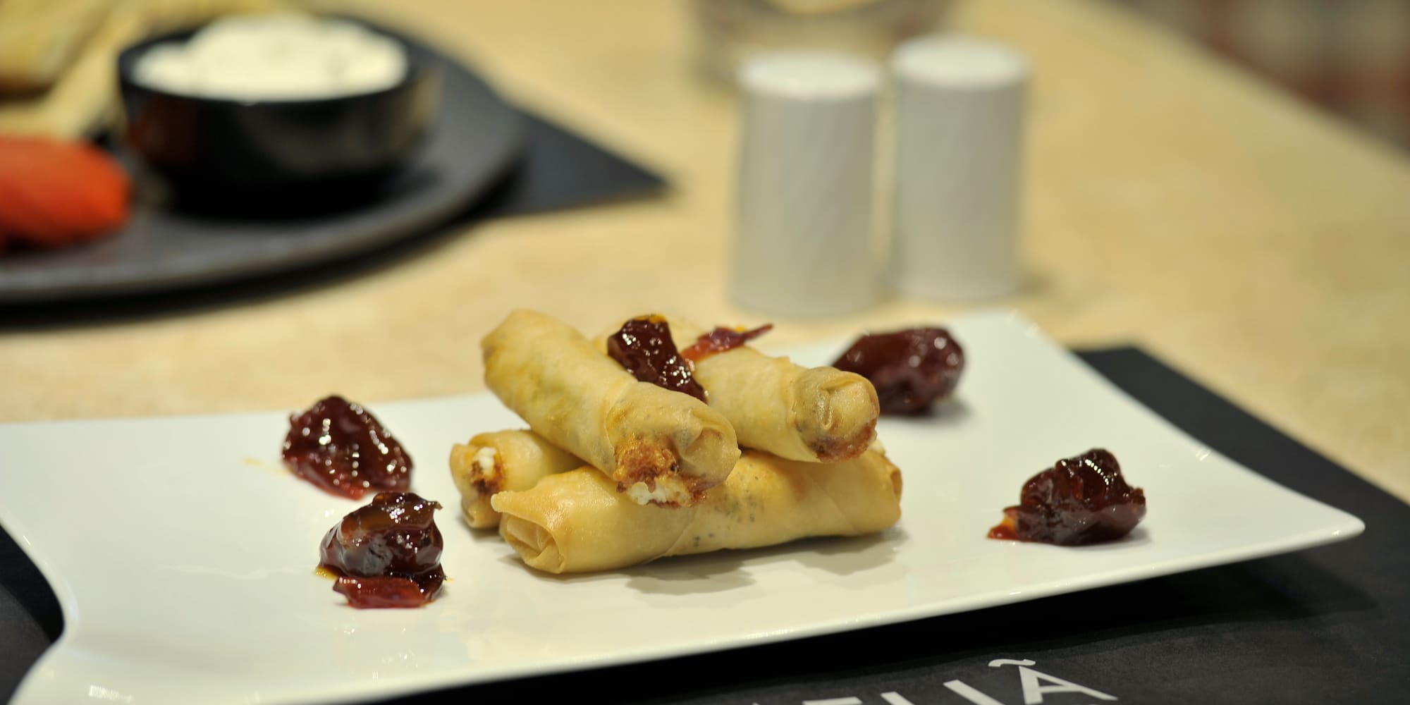 a plate of food on a table