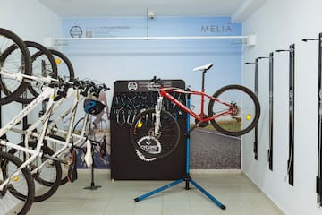a bicycle in a bike shop
