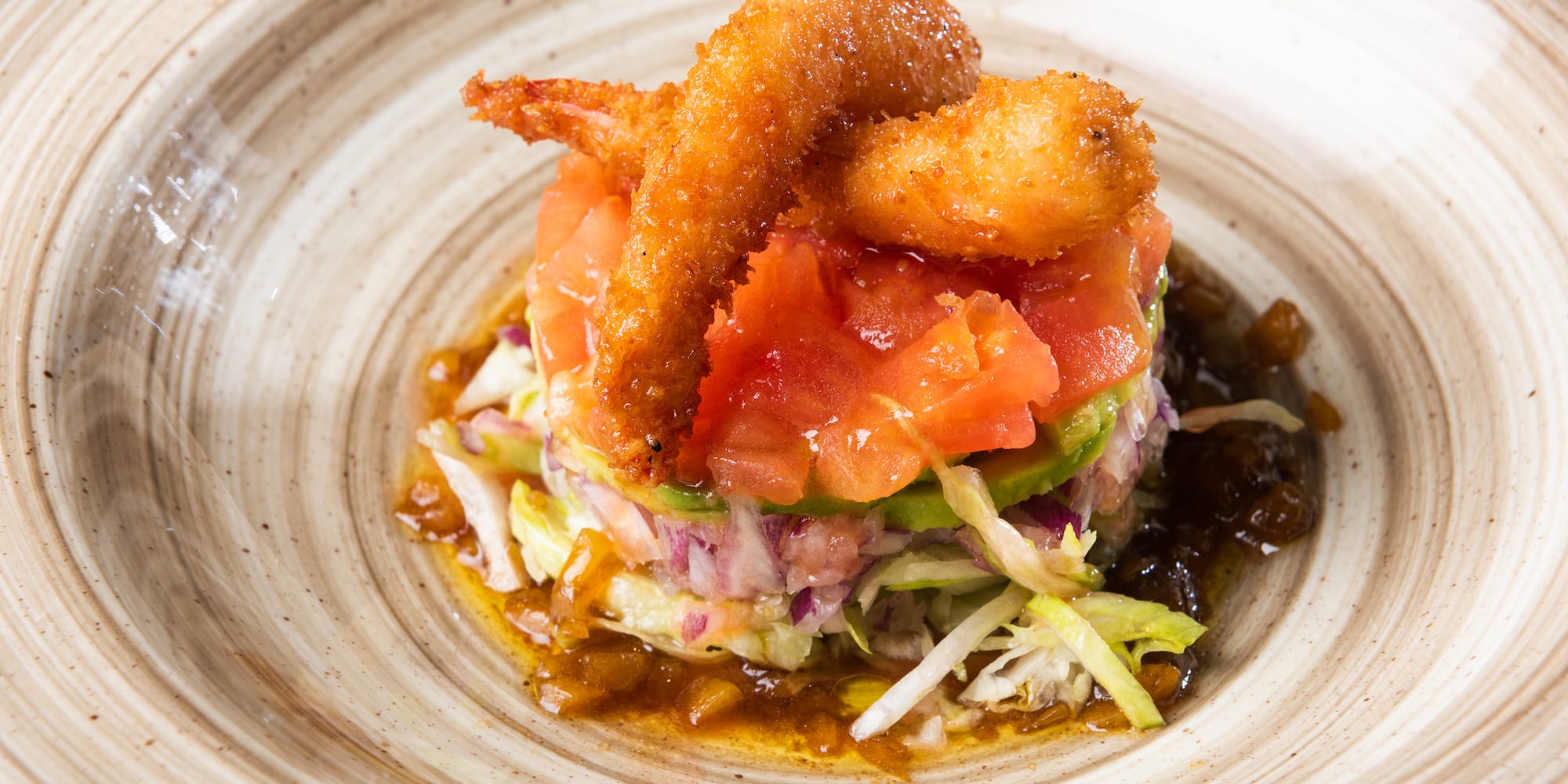 a plate of food on a plate