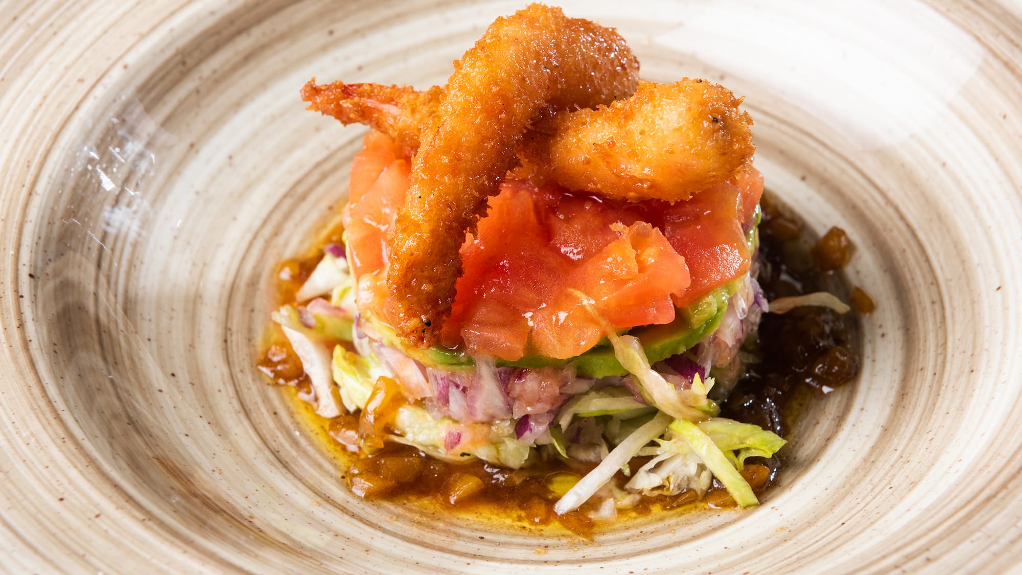 a plate of food on a plate