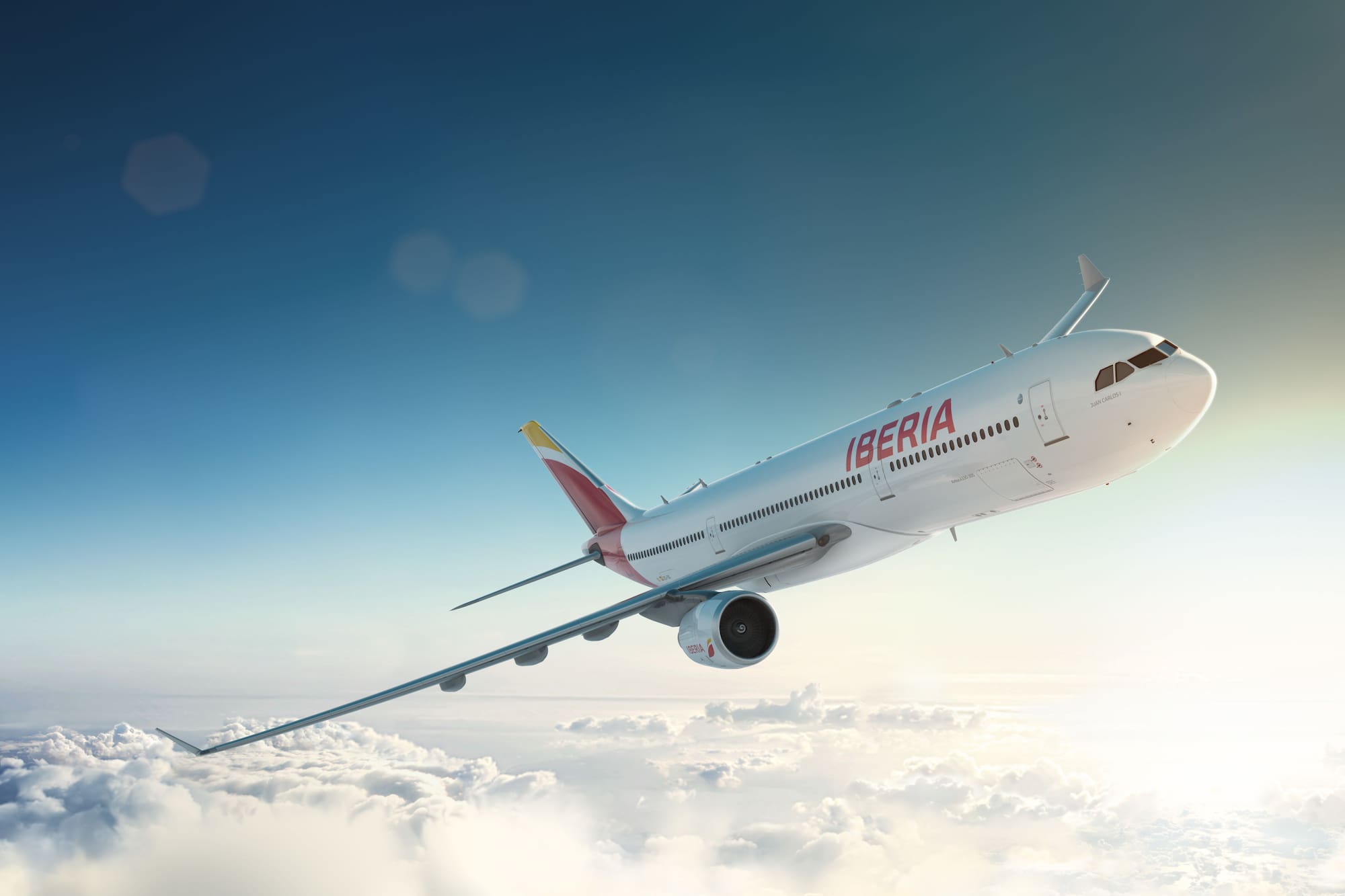 a plane flying in the sky
