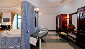 a bathroom with a sink and a tub