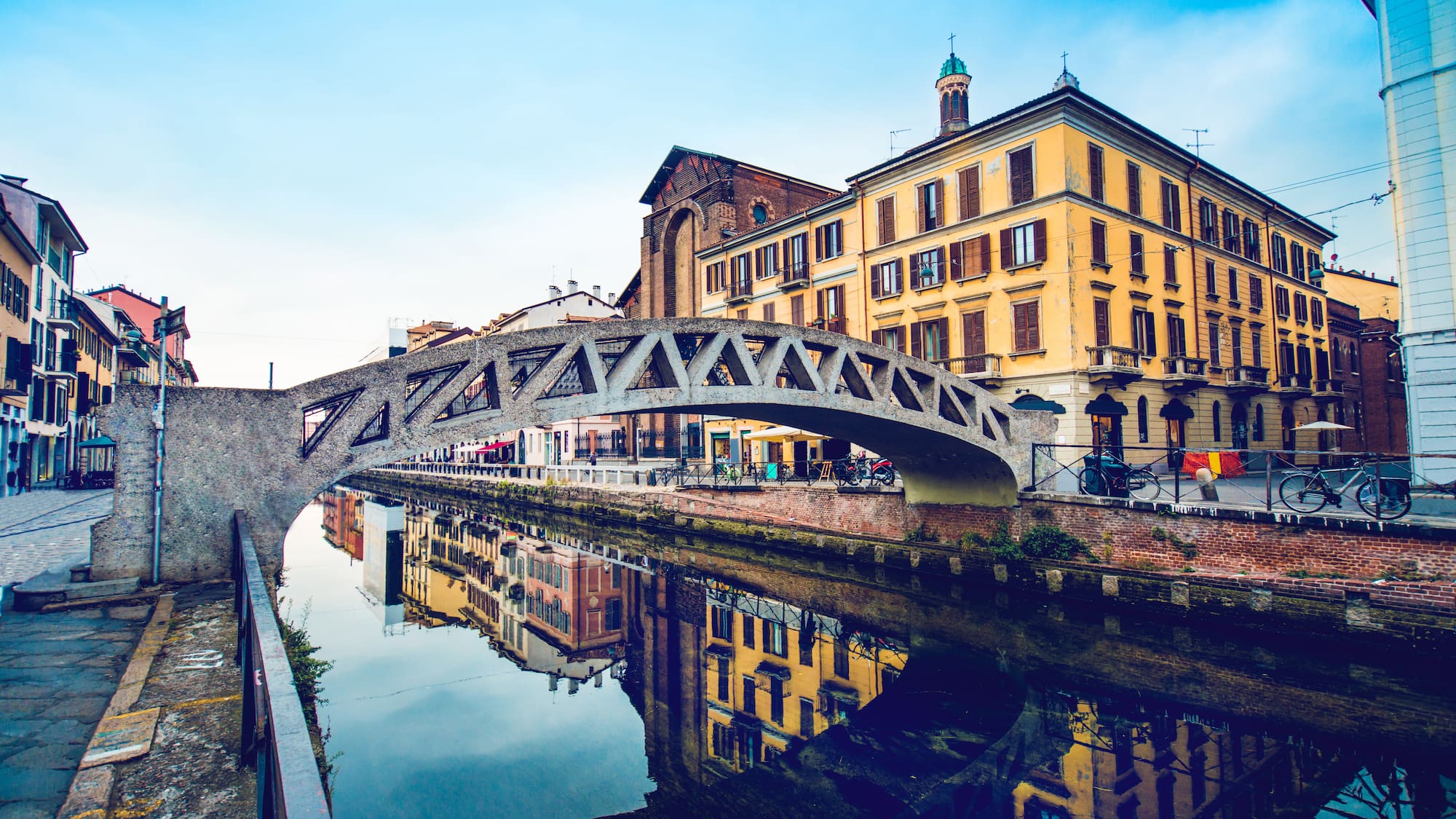 a bridge over a river