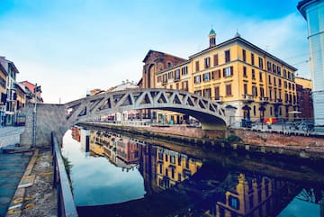 a bridge over a river