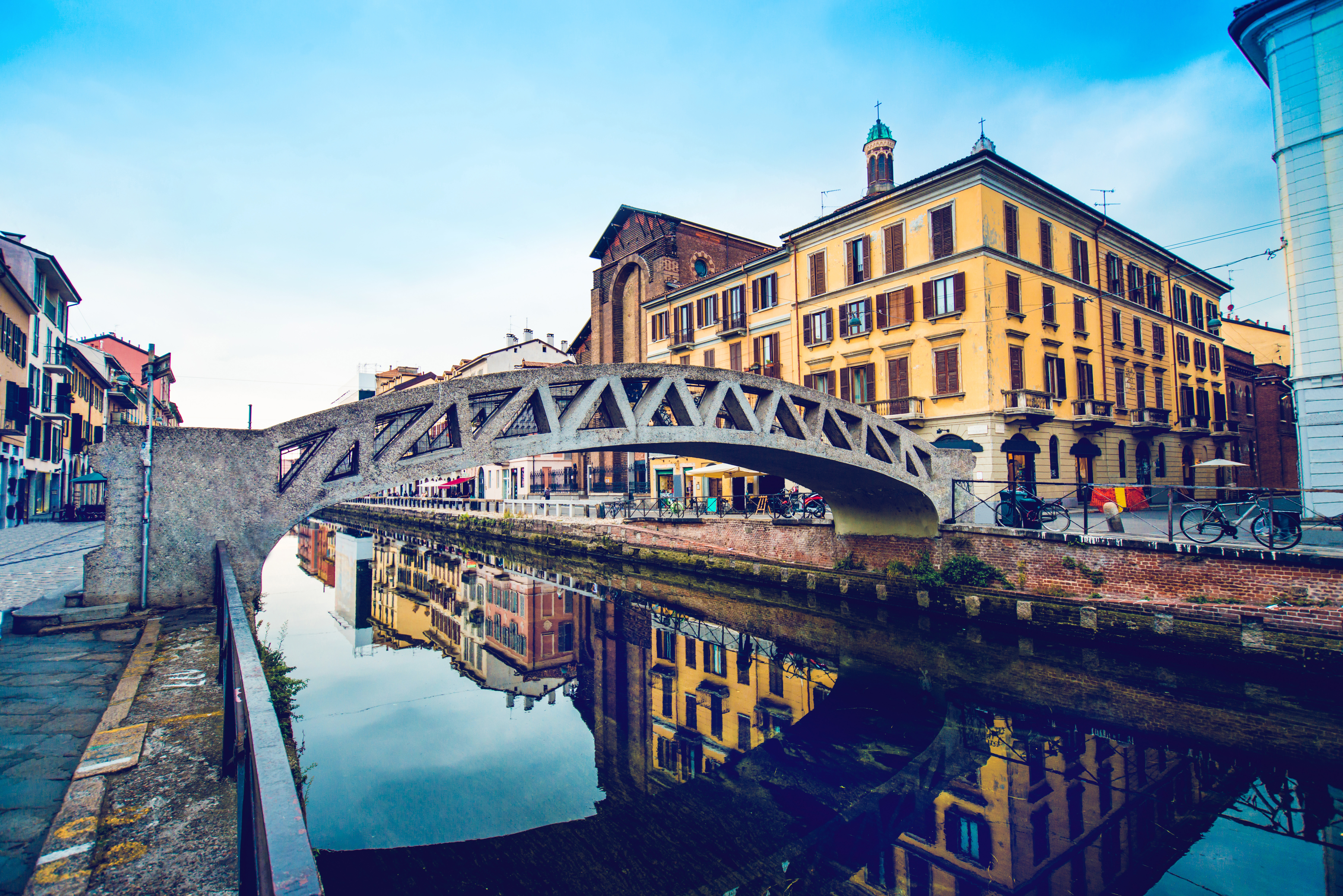 a bridge over a river