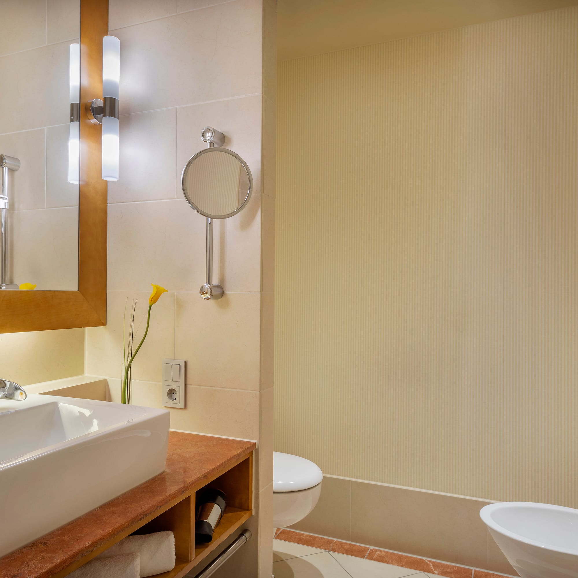 a bathroom with a sink and toilet