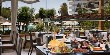 a table with food on it