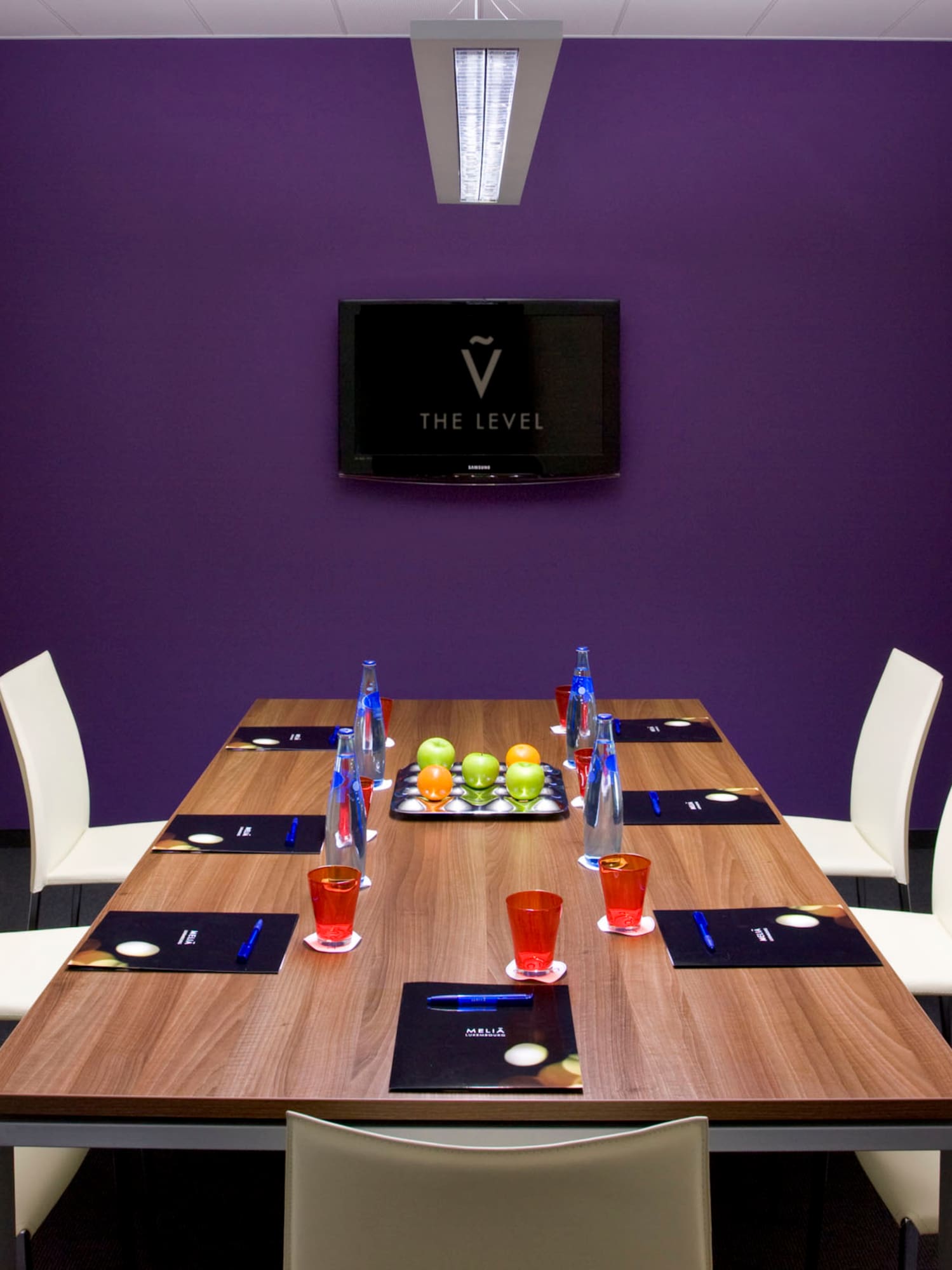 a table with a few glasses on it