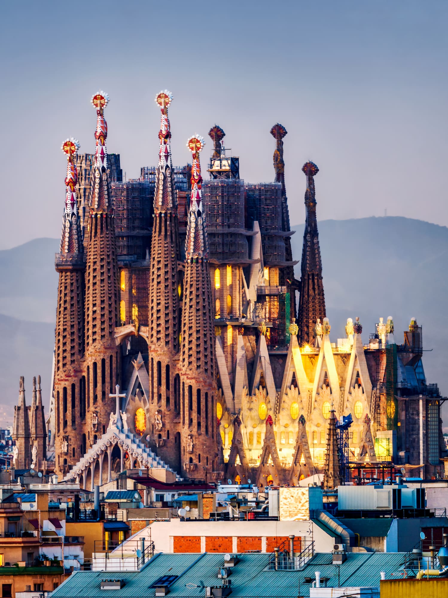 a large building with many towers