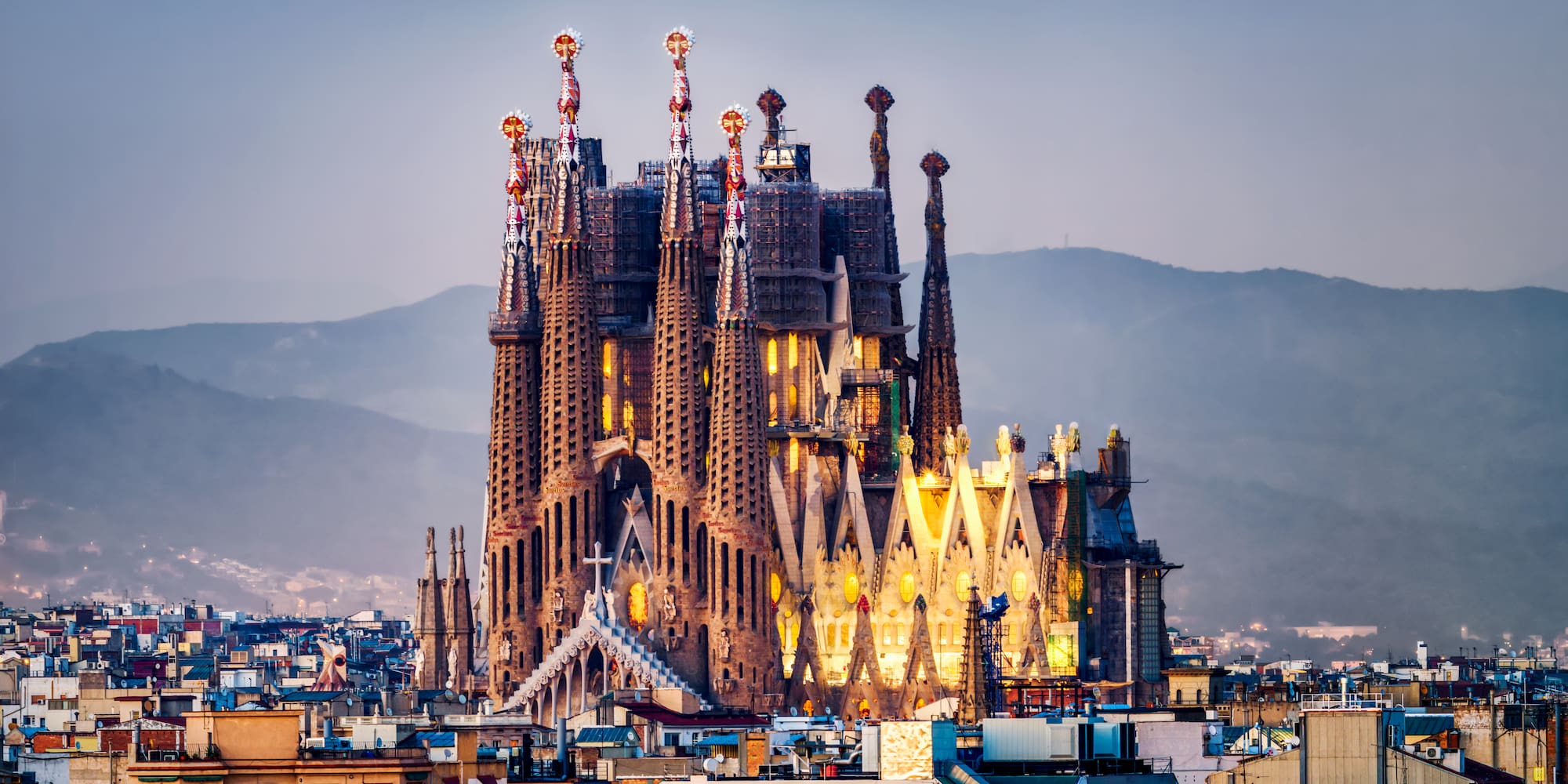 a large building with many towers.