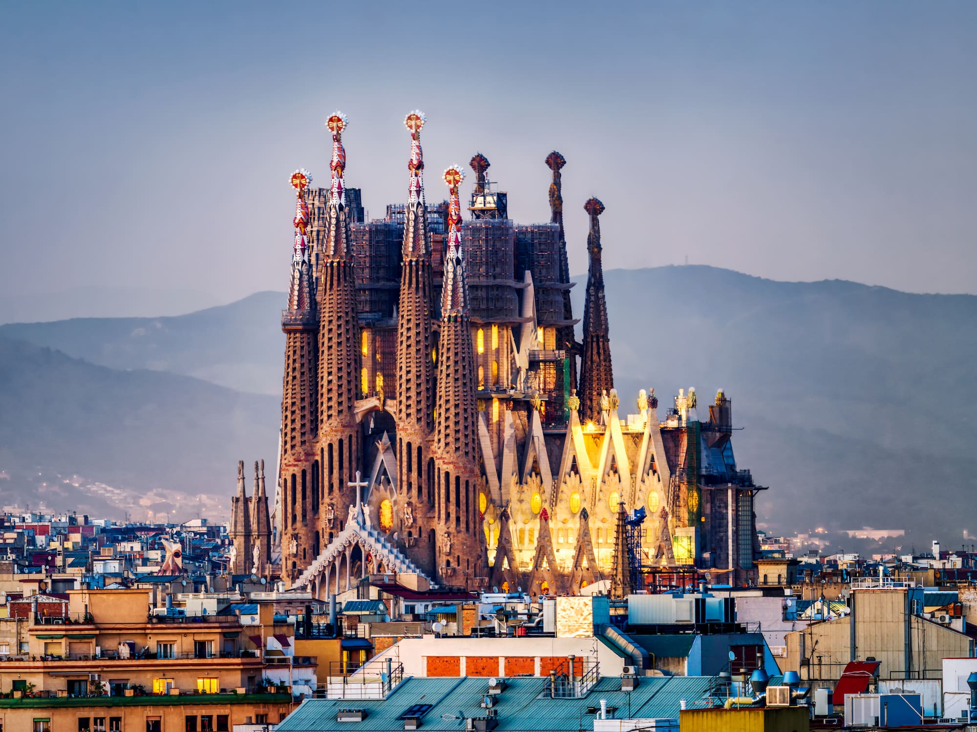 a large building with many towers